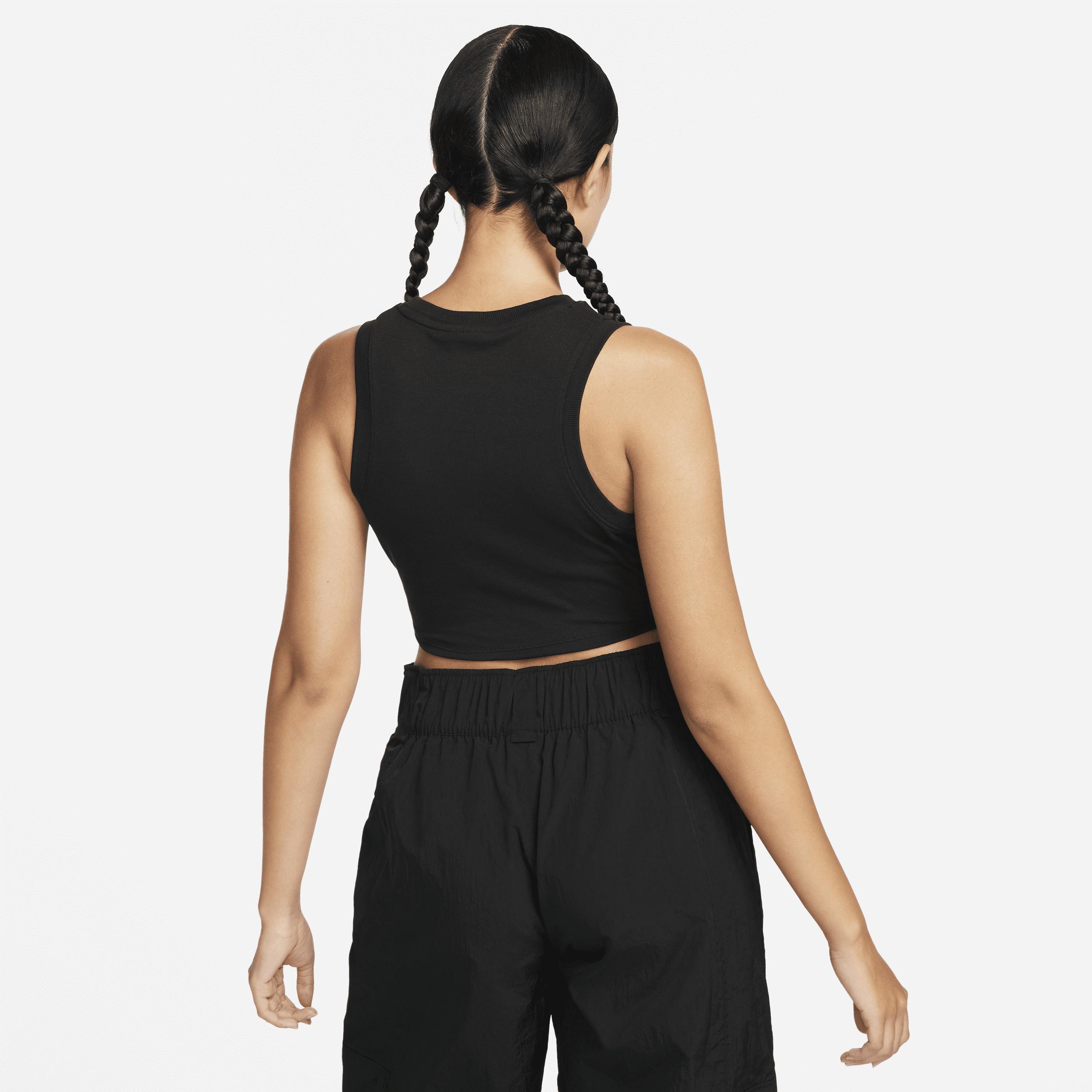Womens Nike Sportswear Chill Knit Tight Cropped Mini-Rib Tank Top | FB8279-010 Product Image