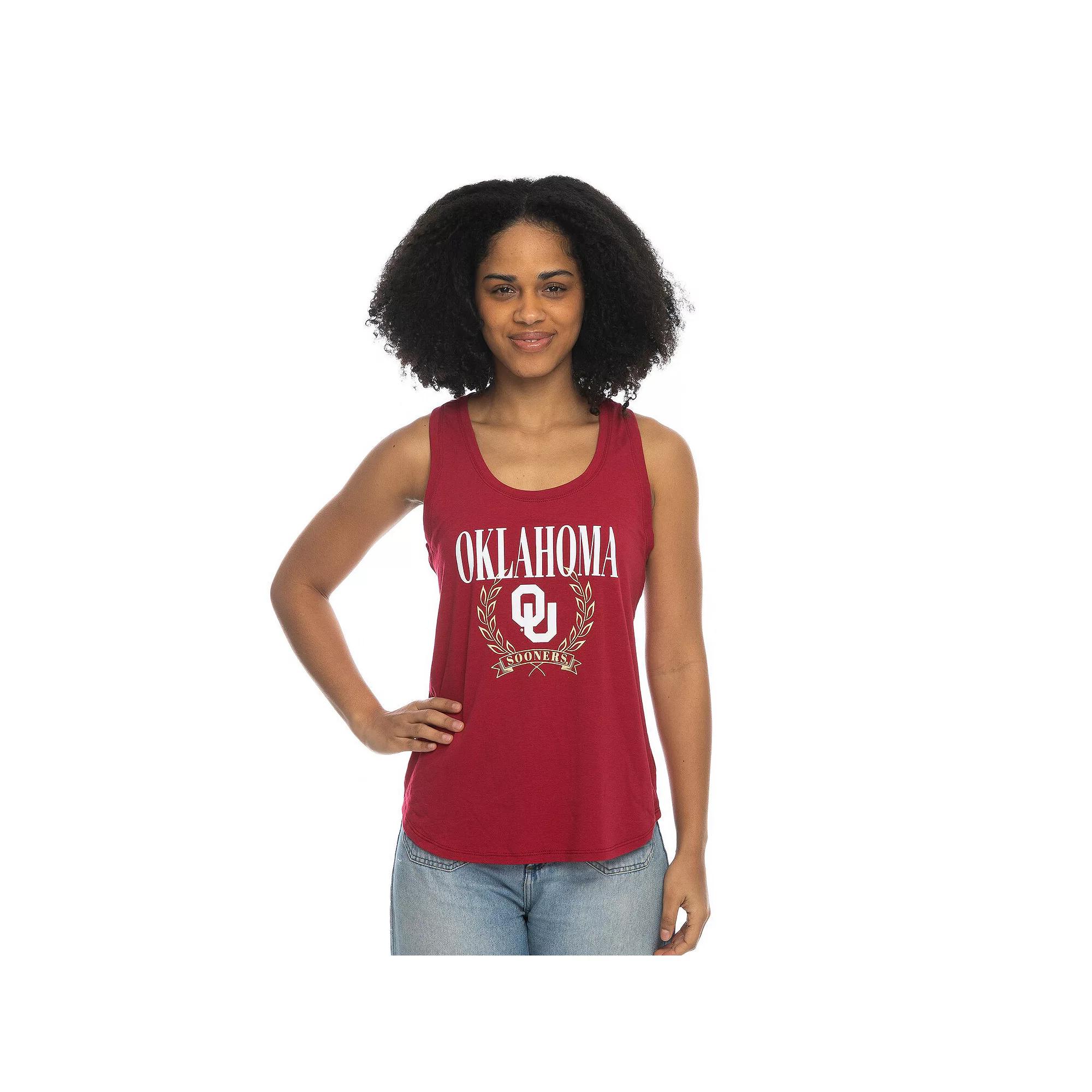 Women's ZooZatz Crimson Oklahoma Sooners Everyday Tri-Blend Tank Top,  Product Image