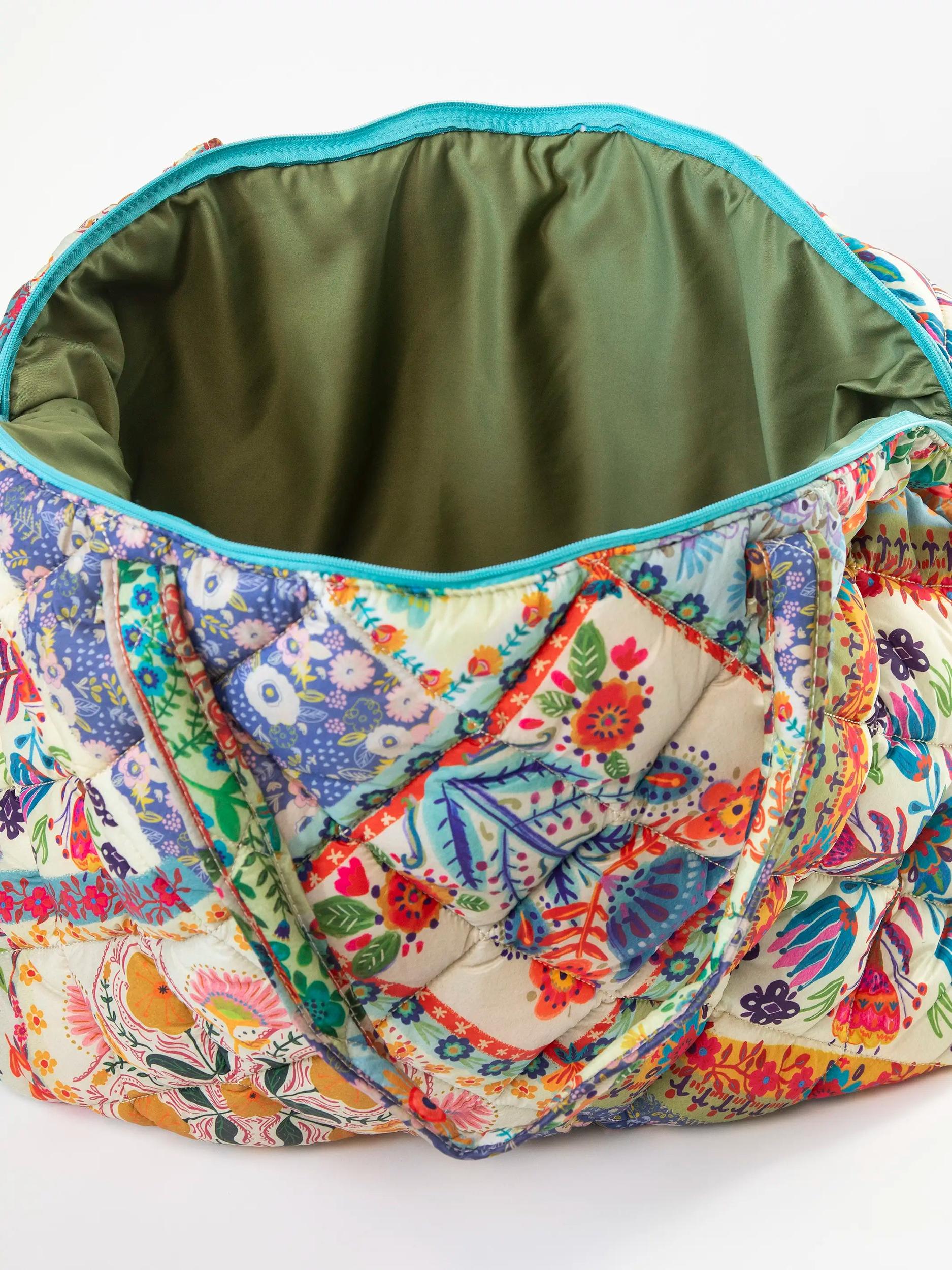 Puffy Weekender Bag - Mandala Folk Patchwork Product Image