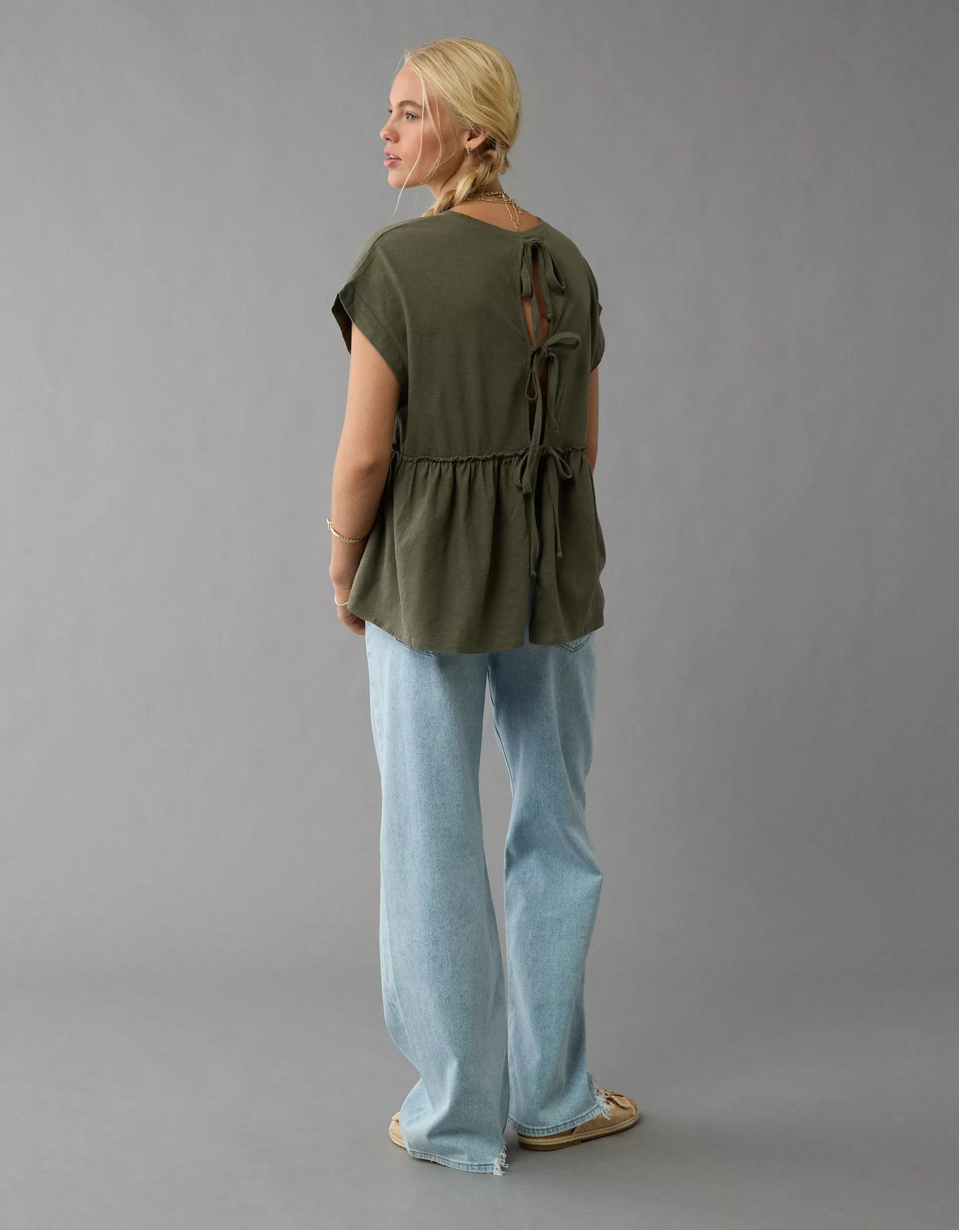 AE Sunchaser Knit Babydoll Swing T-Shirt Product Image