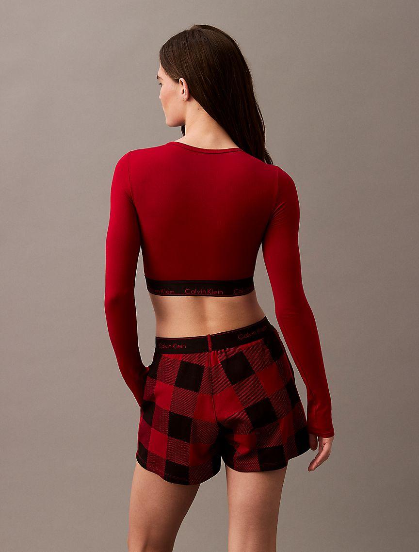 Icon Cotton Modal Lightly Lined Long Sleeve Bralette Product Image