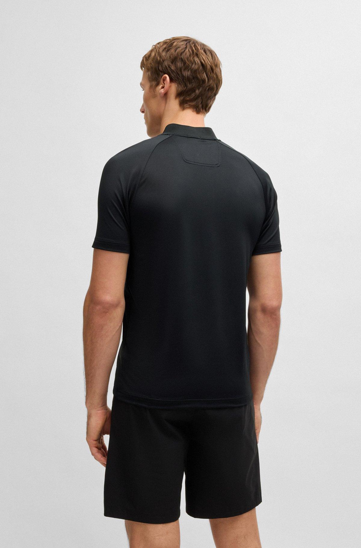 Active slim-fit polo shirt in super-stretch mesh Product Image