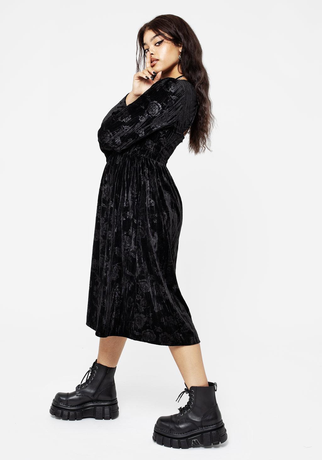 Invocation Flared Sleeve Midi Dress Product Image