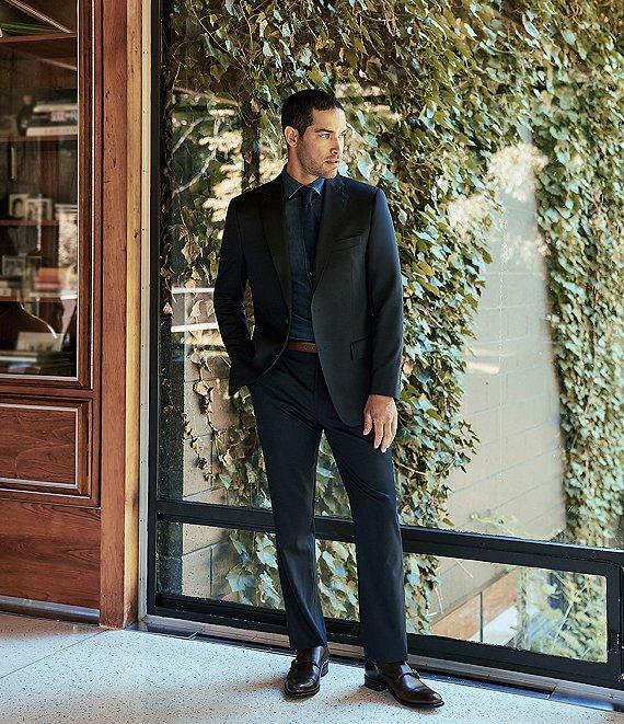 Hart Schaffner Marx New York Modern Fit Flat Front Performance 2-Piece Wool Blend Suit Product Image