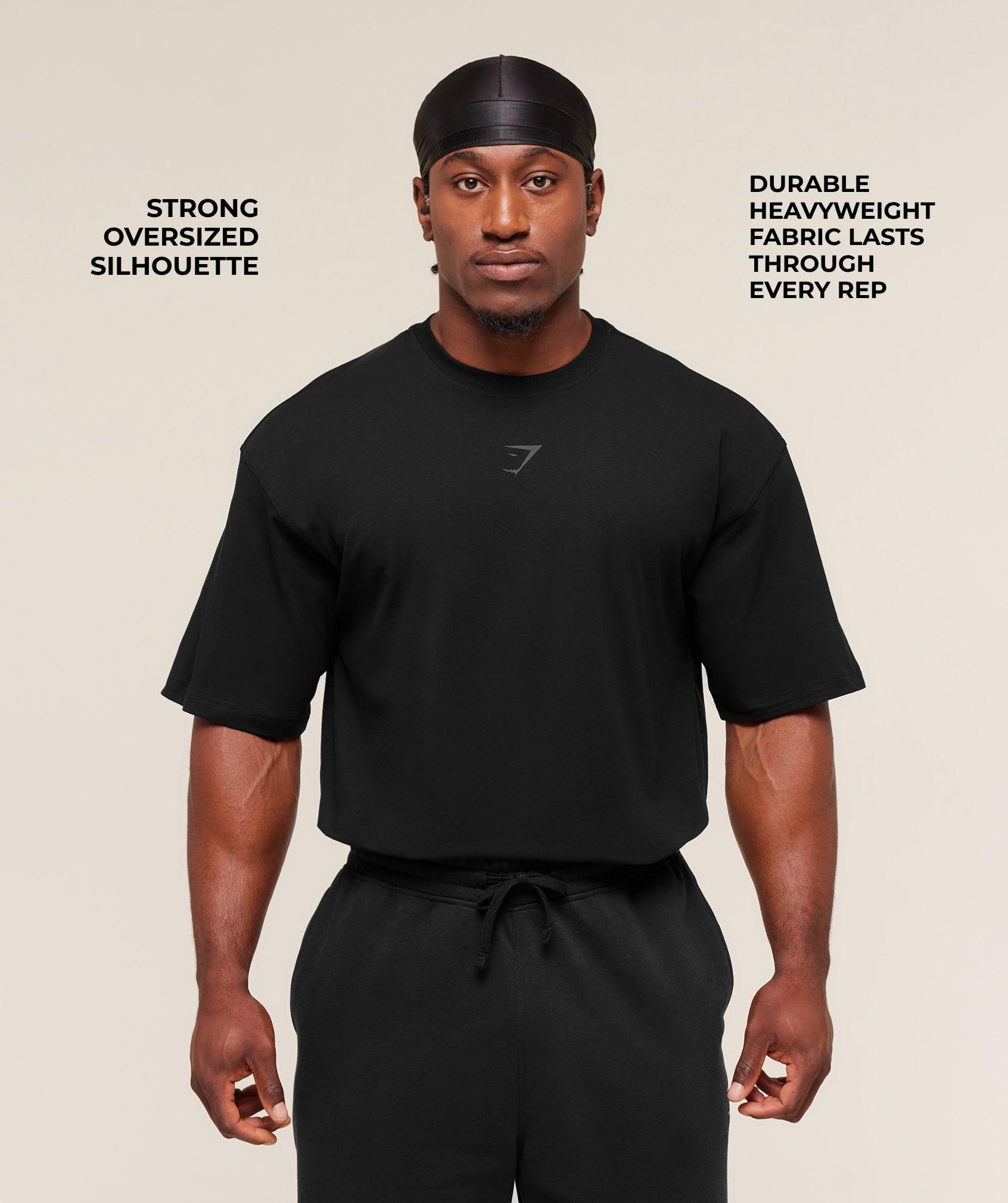 Gymshark Power T-Shirt - Black/Asphalt Grey Male Product Image
