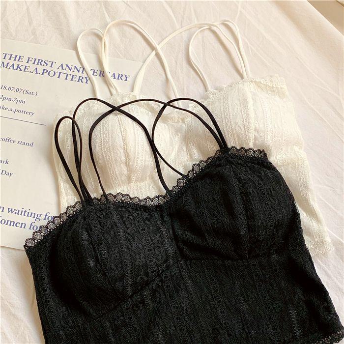 Cross-Strap Lace Bustier Top Product Image