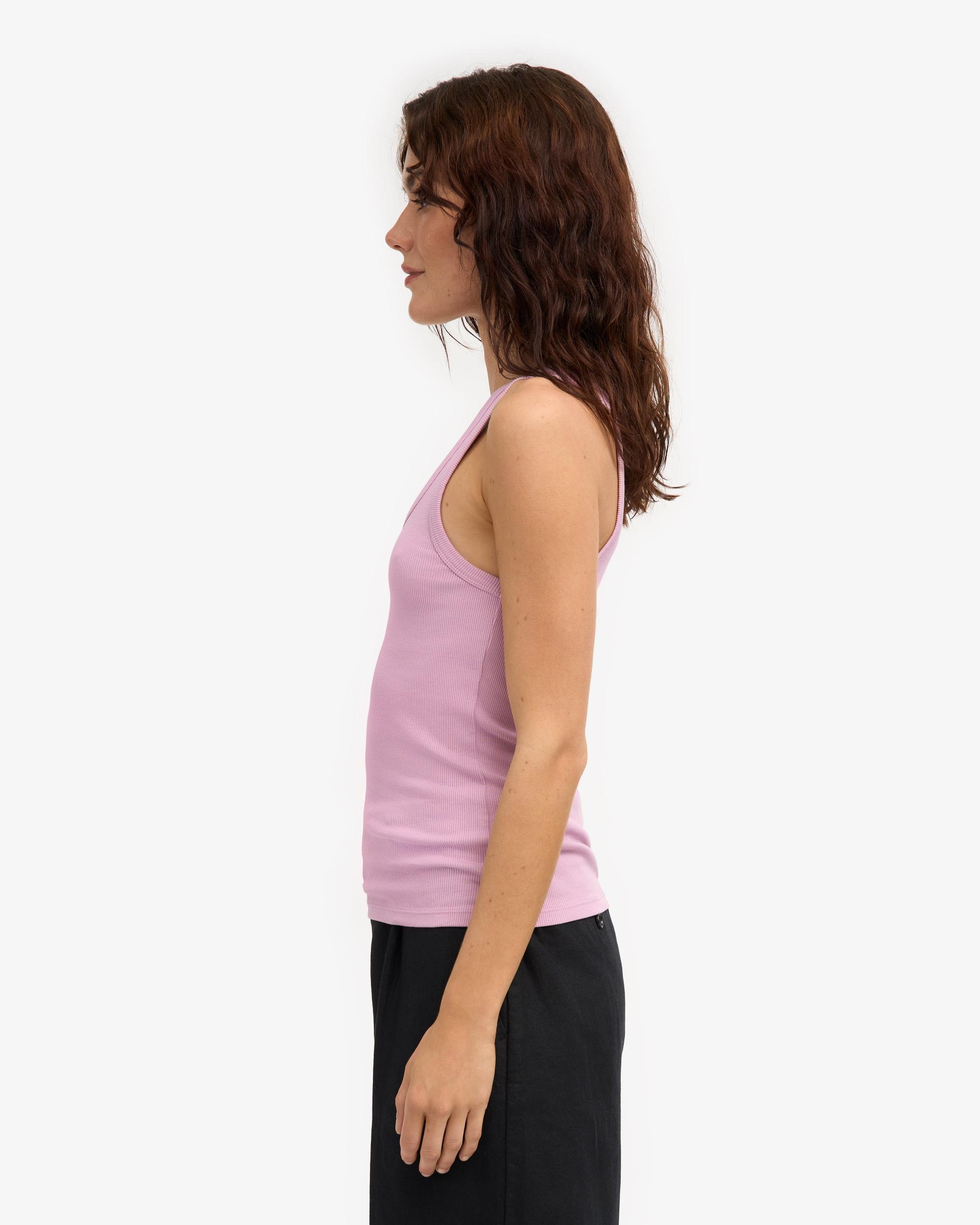 Women Organic Rib Tank Top - Cherry Blossom Product Image