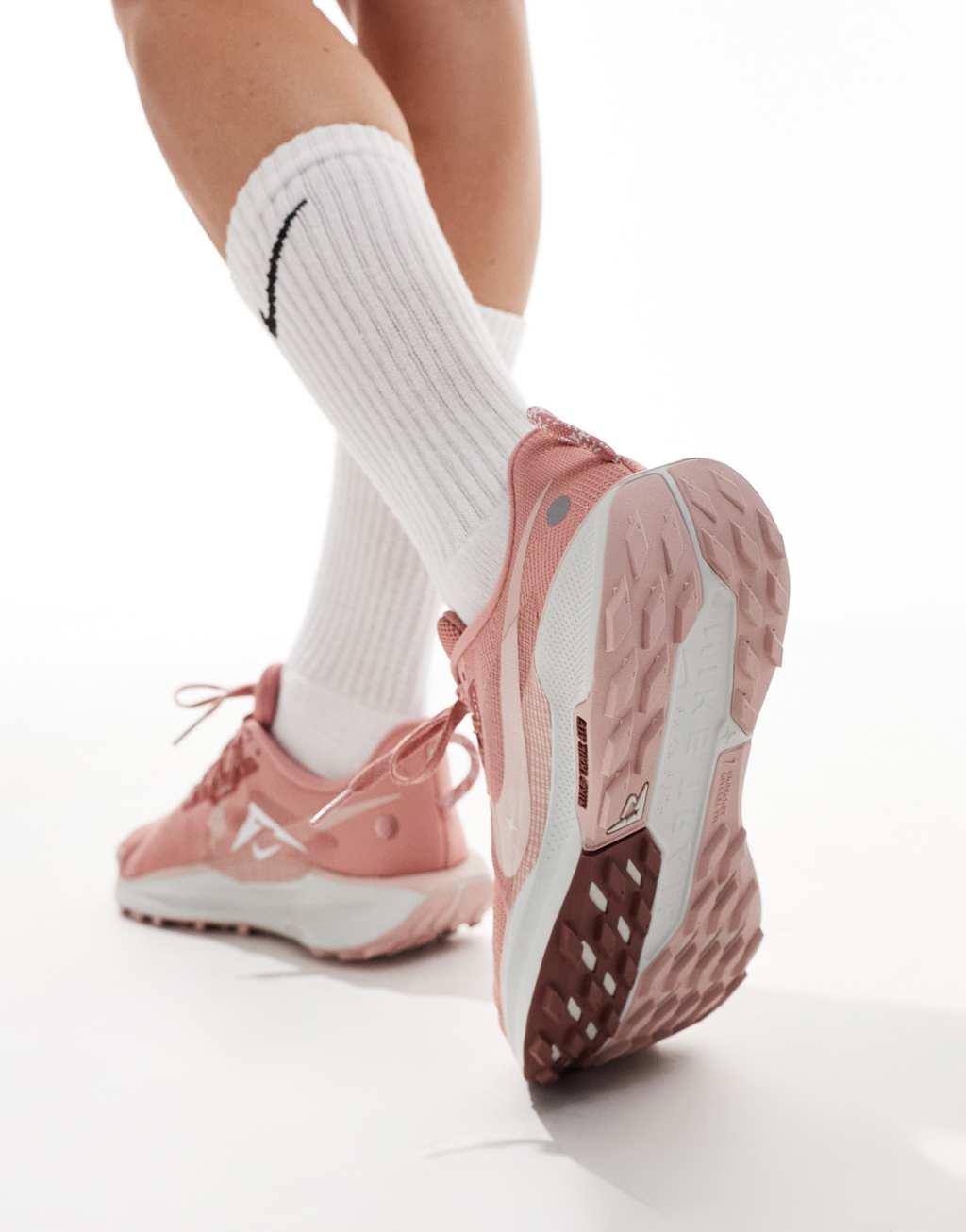 Nike Running ReactX Pegasus Trail 5 sneakers in pink Product Image