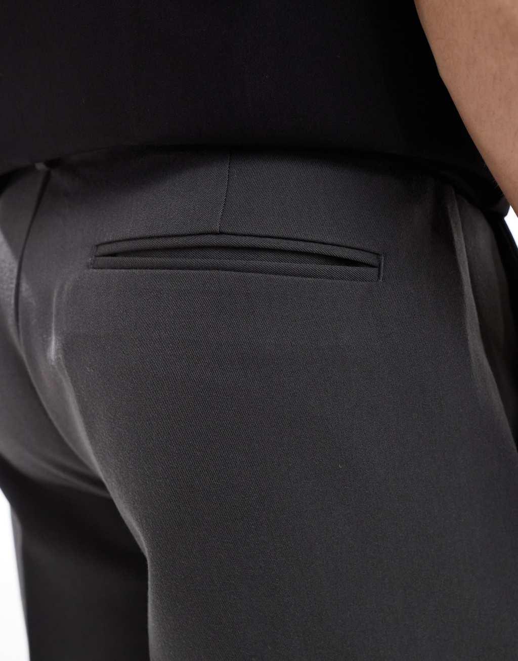 ASOS DESIGN straight leg dress pants in charcoal Product Image