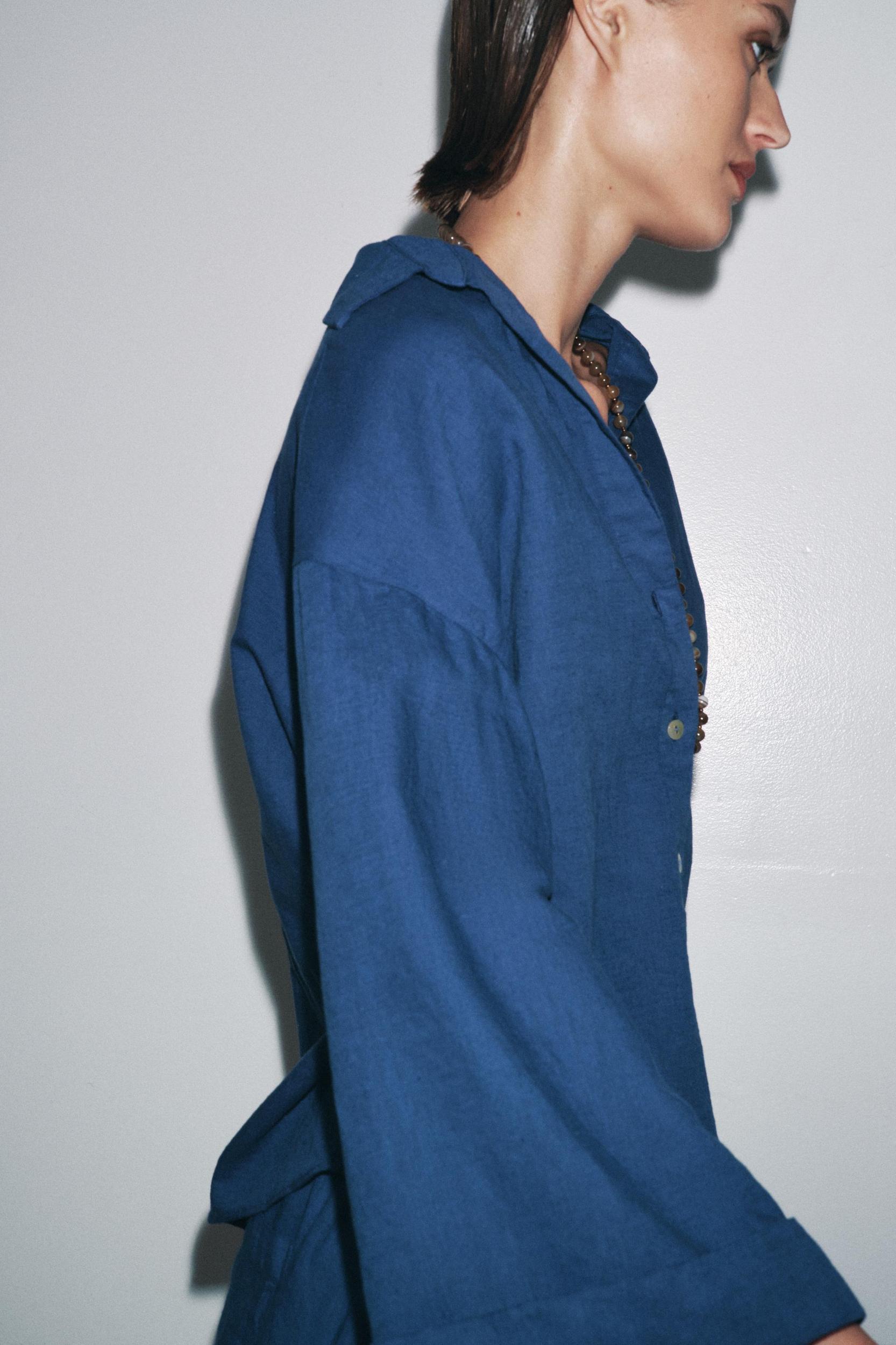 ZW COLLECTION LINEN SHIRT Product Image