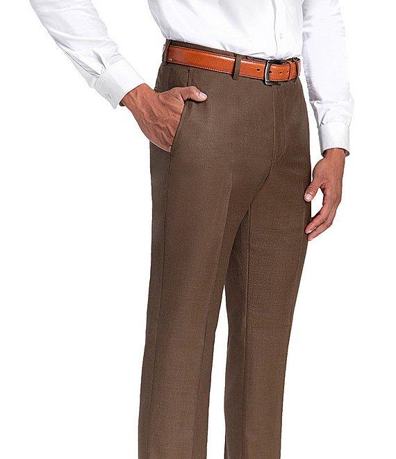Santorelli Loro Piana® Modern Fit Flat Front Dress Pants Product Image