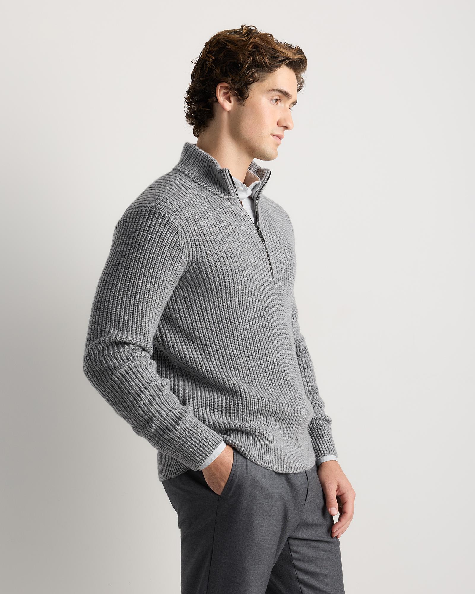 Quince | Men's Australian Merino Wool Half Zip Sweater Product Image