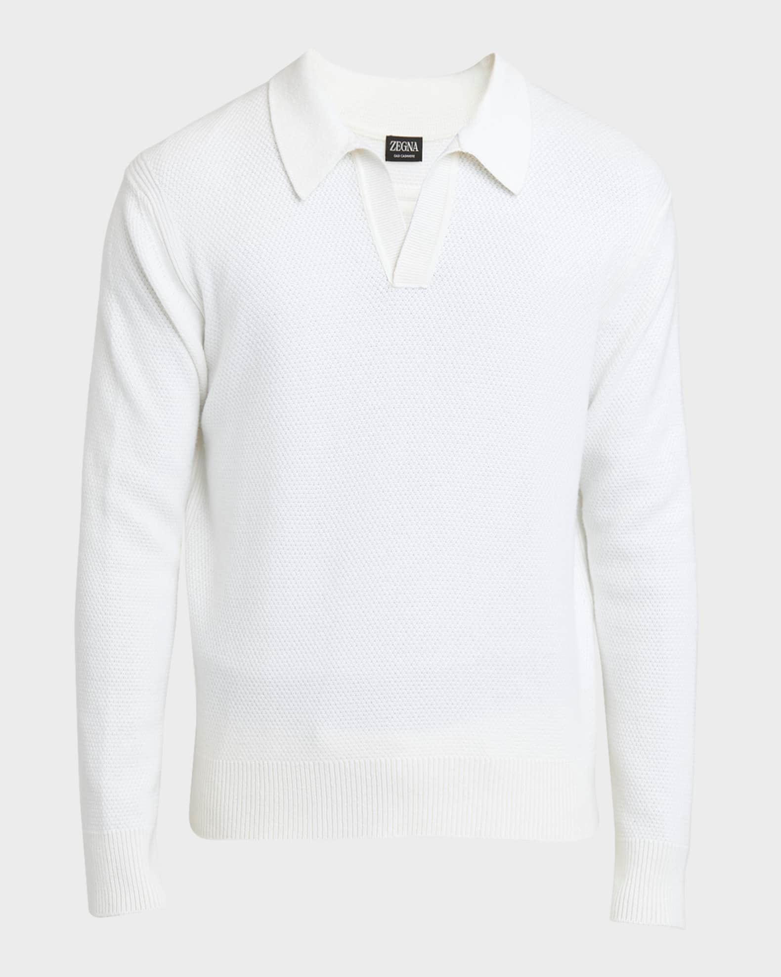 Men's Melange Oasi Cashmere Polo Sweater Product Image