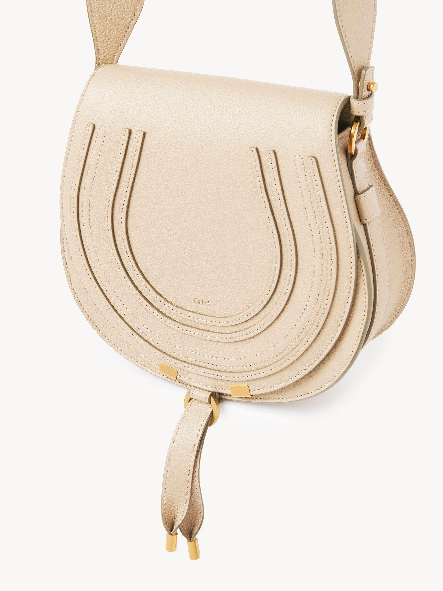 Marcie saddle bag in grained leather Product Image