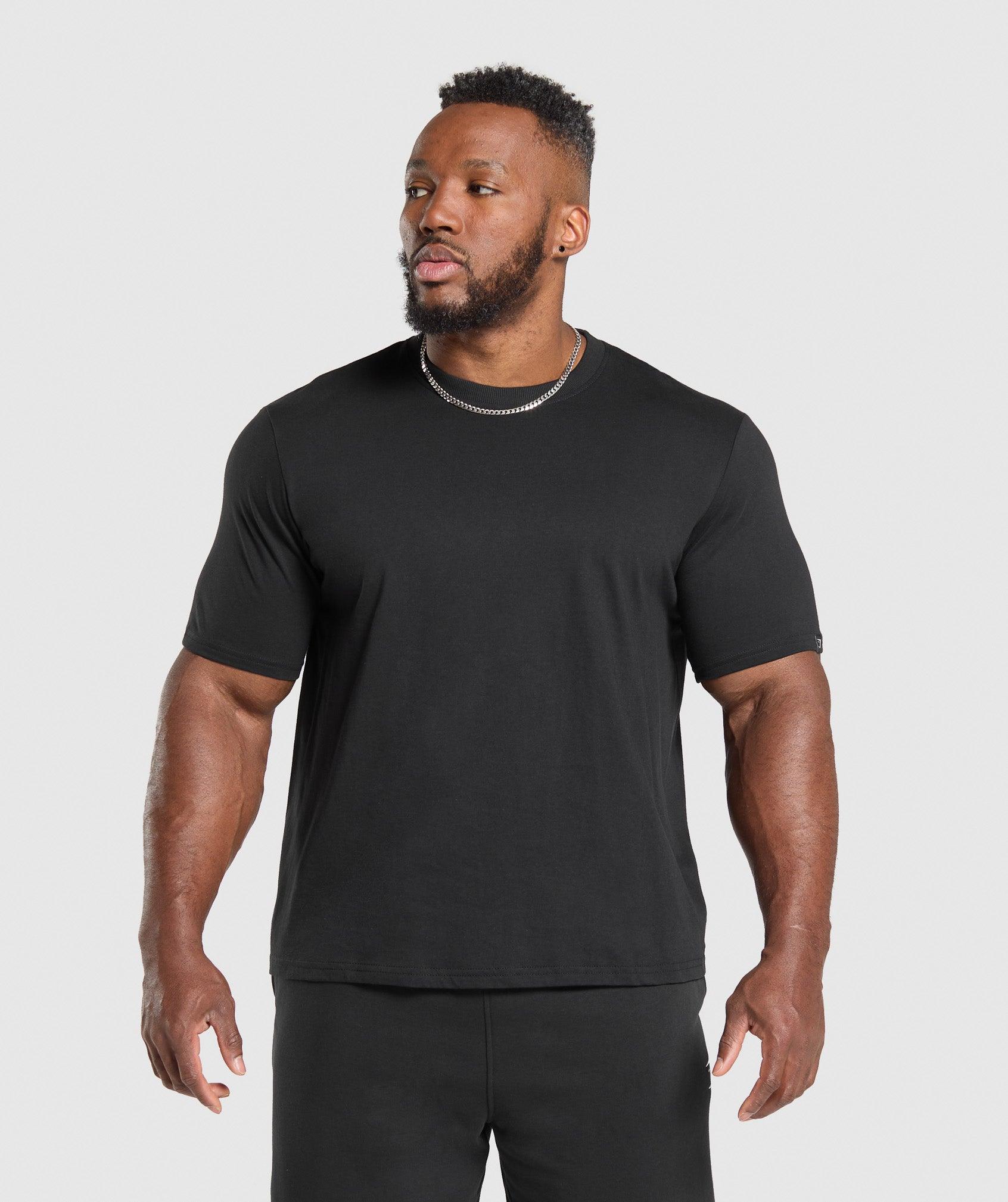 Gymshark T-Shirt 2 Pack - Black/Light Grey Marl Male Product Image