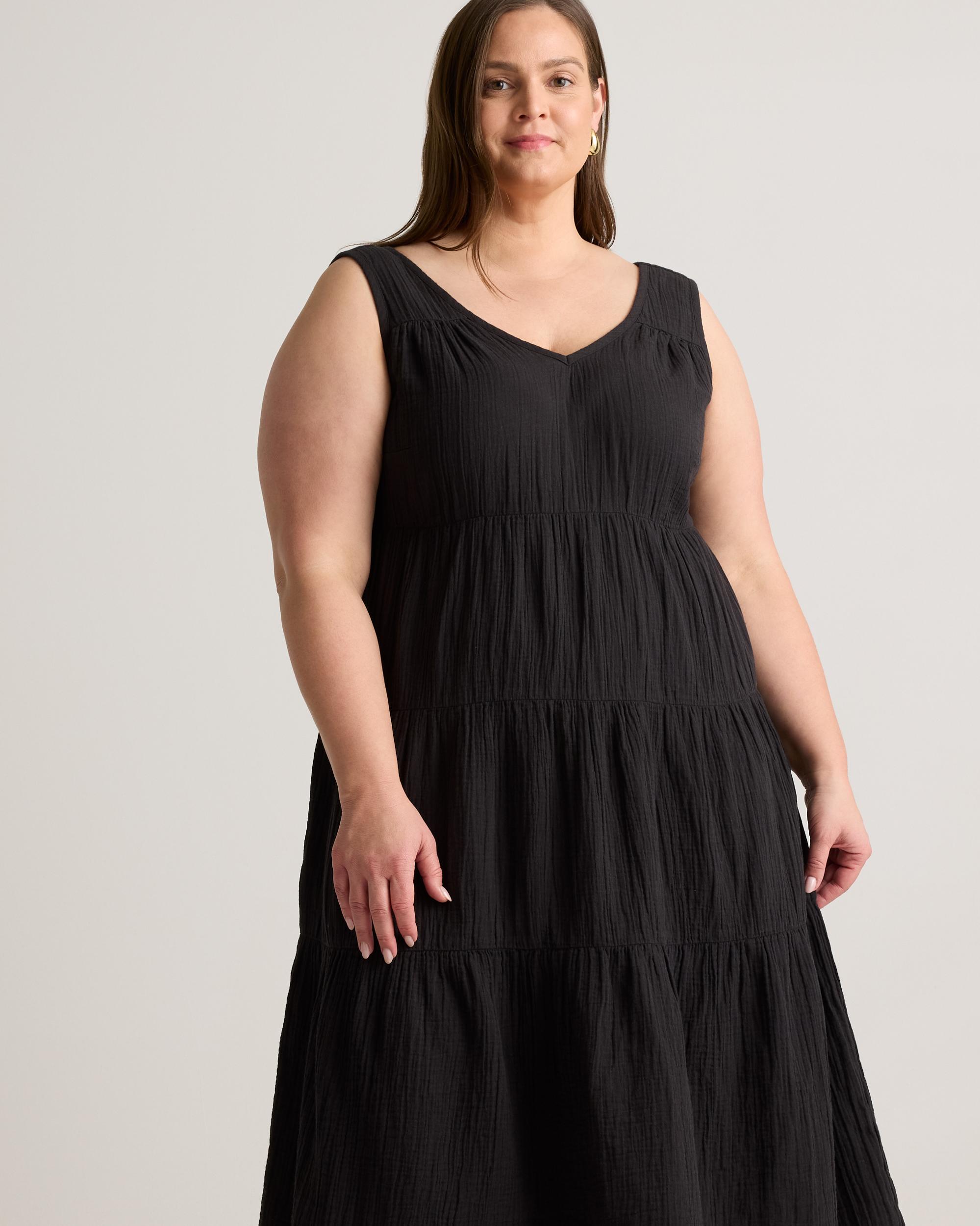Quince | Women's Gauze Tiered Maxi Dress Organic Cotton Product Image