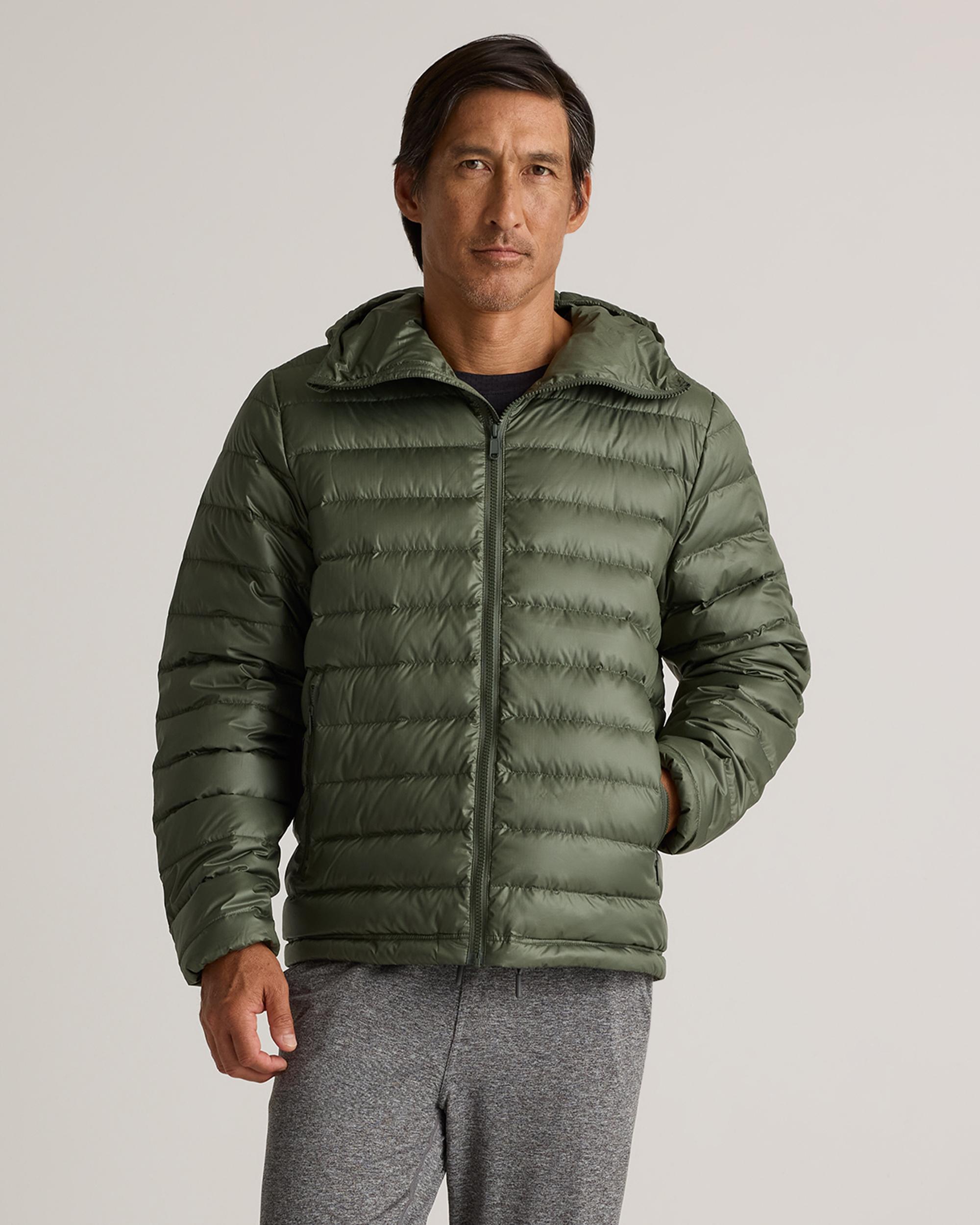Quince | Men's Lightweight Down Packable Puffer Hooded Jacket Recycled Polyester Product Image