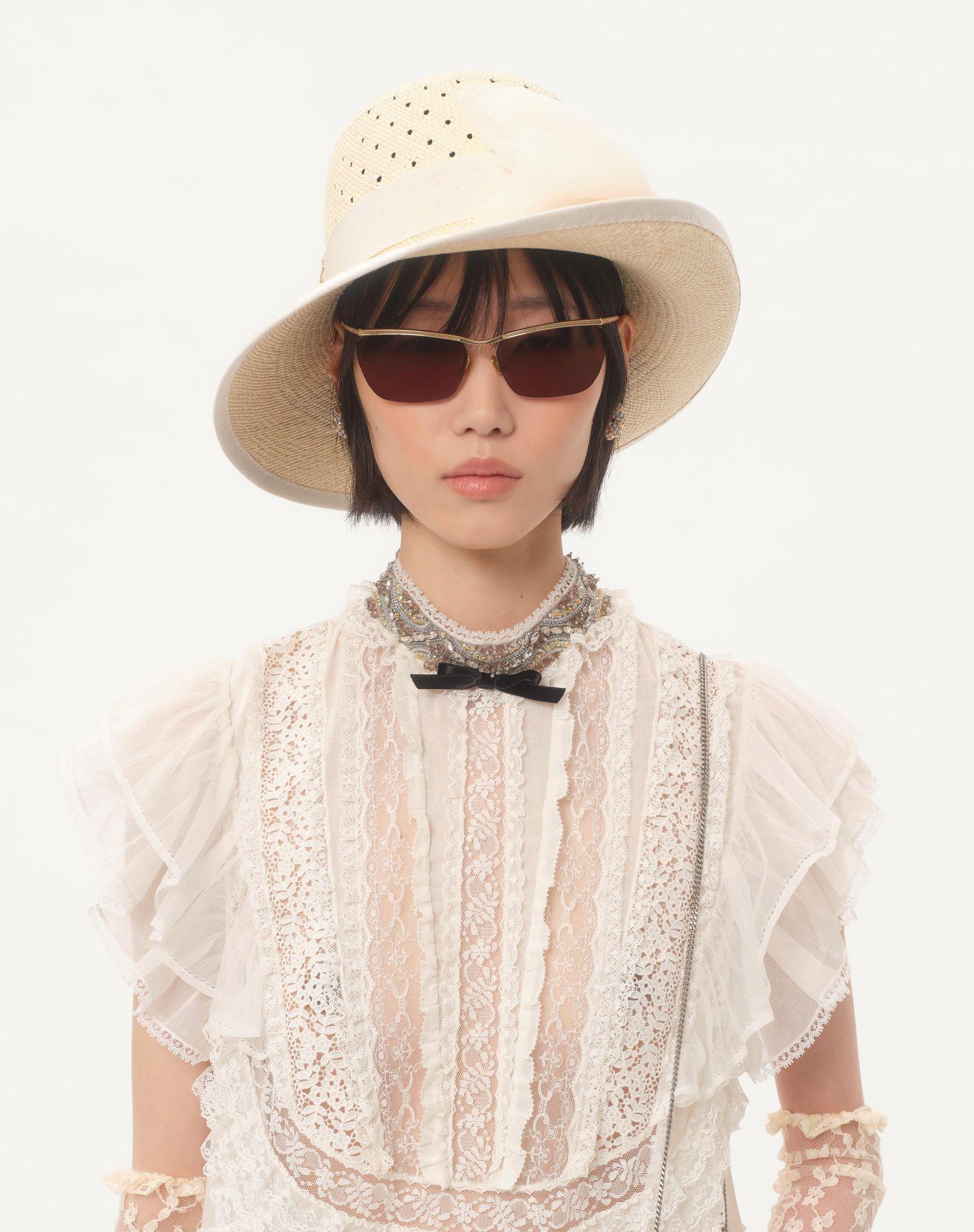 Short Dress In Embroidered Light Linen Product Image