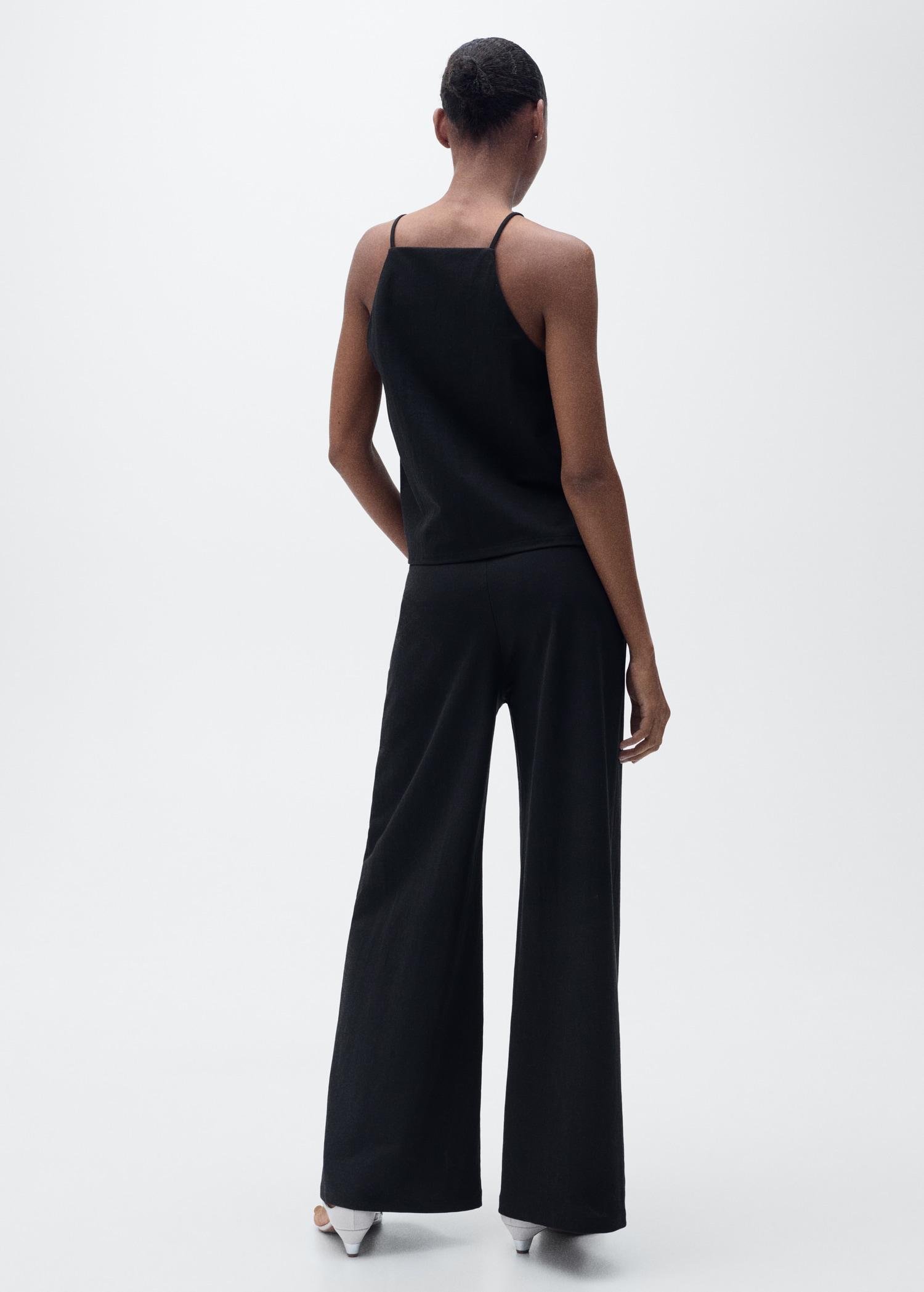 Cropped palazzo pants - Women | MANGO USA Product Image