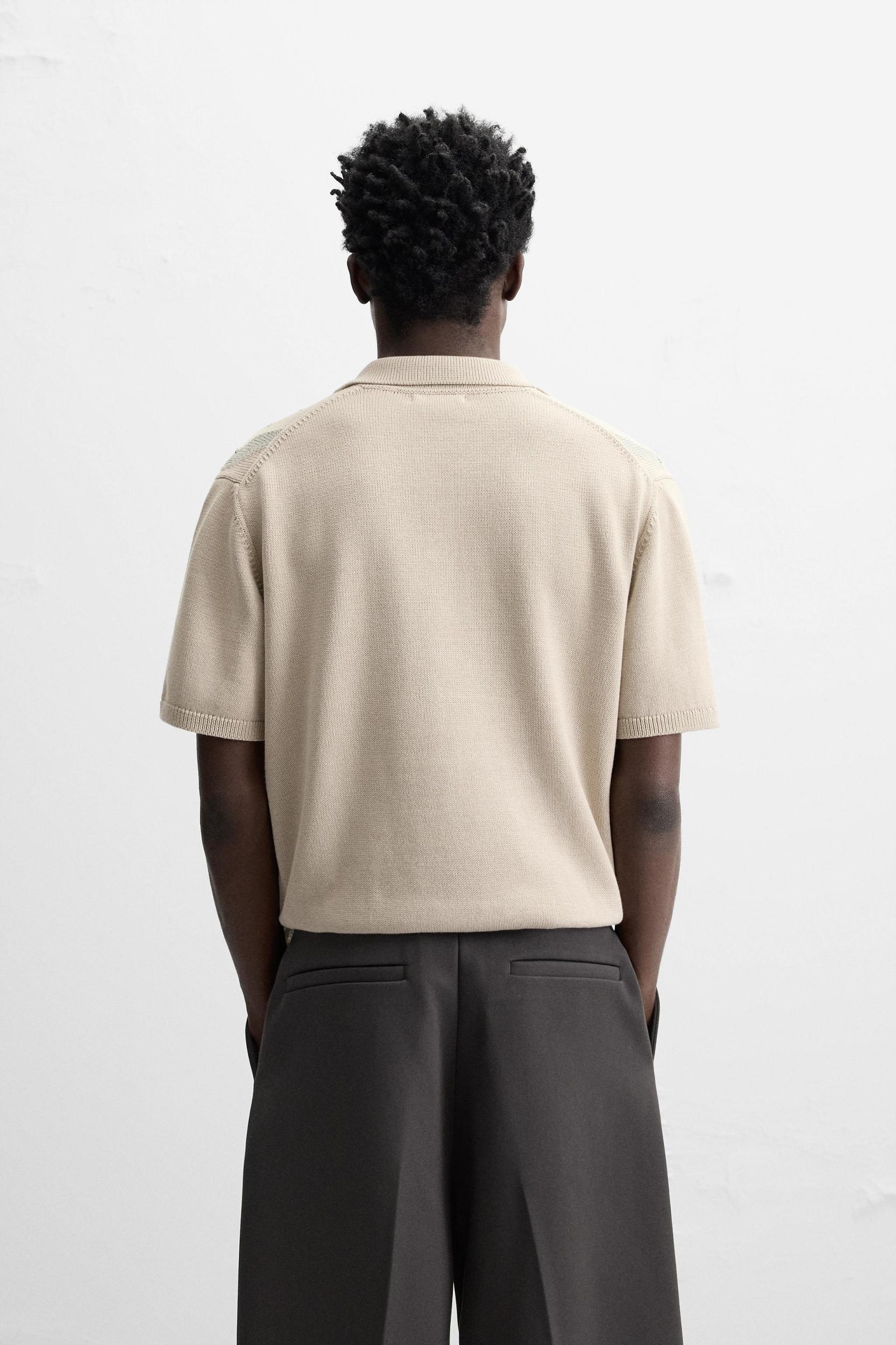 JACQUARD DIAMOND KNIT POLO Product Image