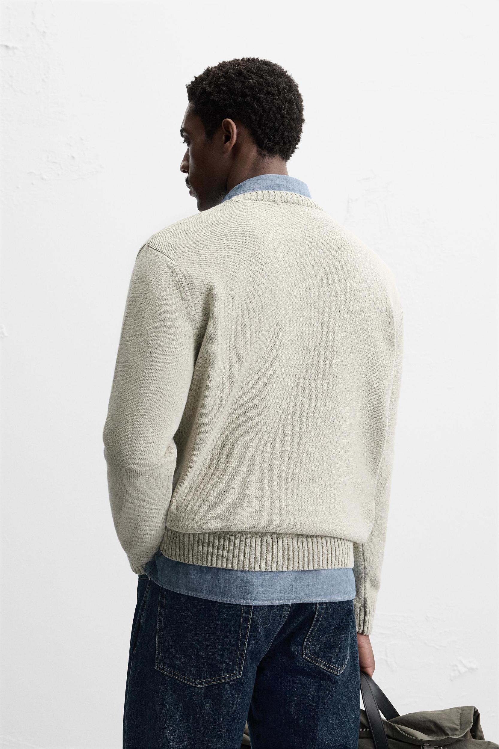 TEXTURED COTTON SWEATER Product Image