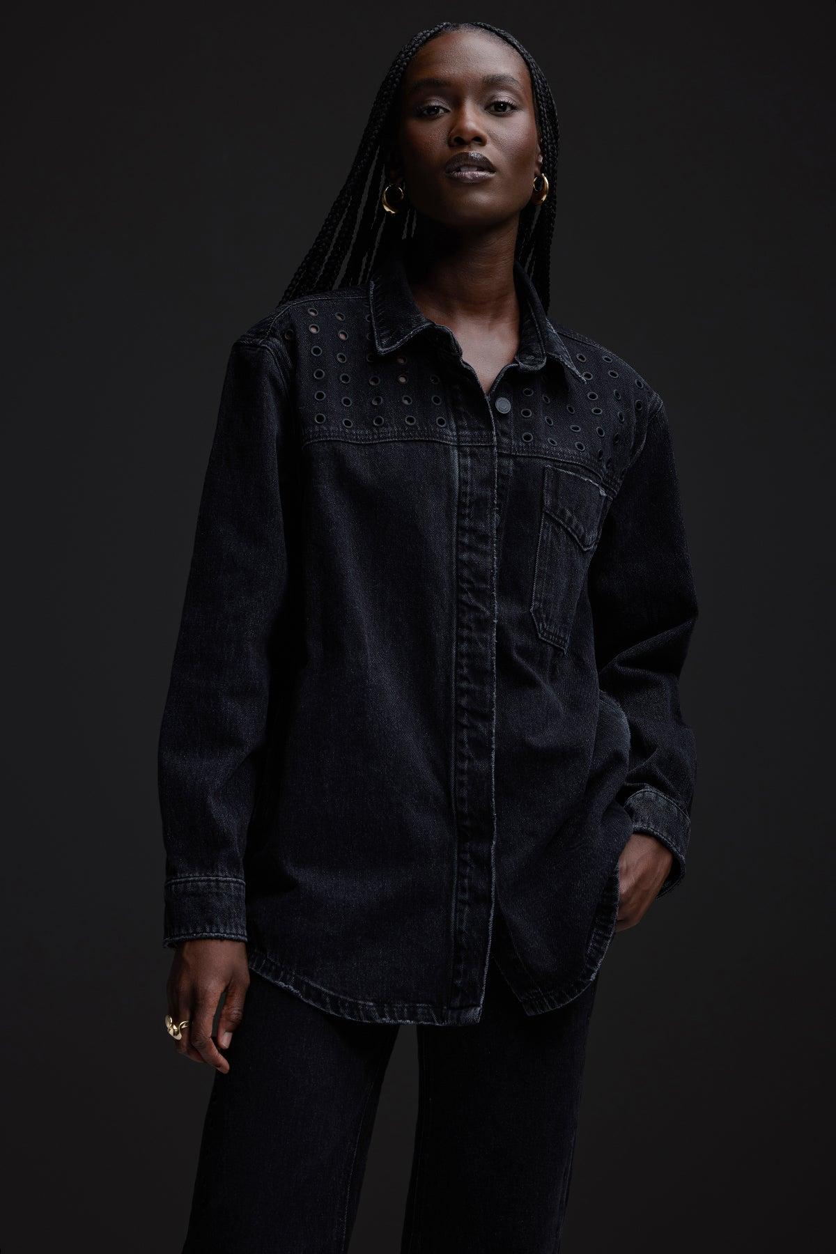 Shacket w/ Grommet Detail Female Product Image