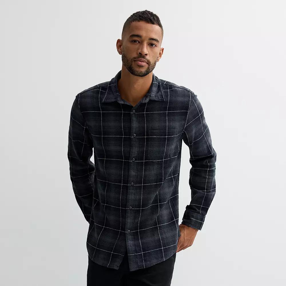 Men's Sonoma Goods For Life® One Pocket Flannel Button-Down Shirt,  Product Image