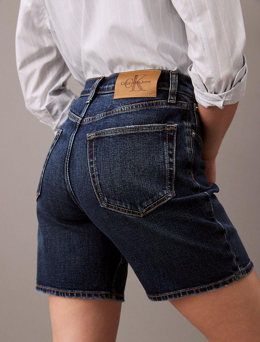 High Rise Mom Fit Shorts Product Image