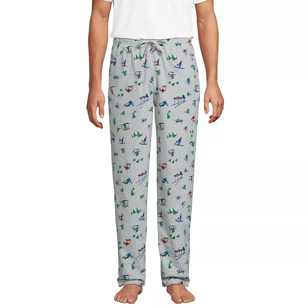 Men's Lands' End Solid Fleece Pajama Pants,  Product Image
