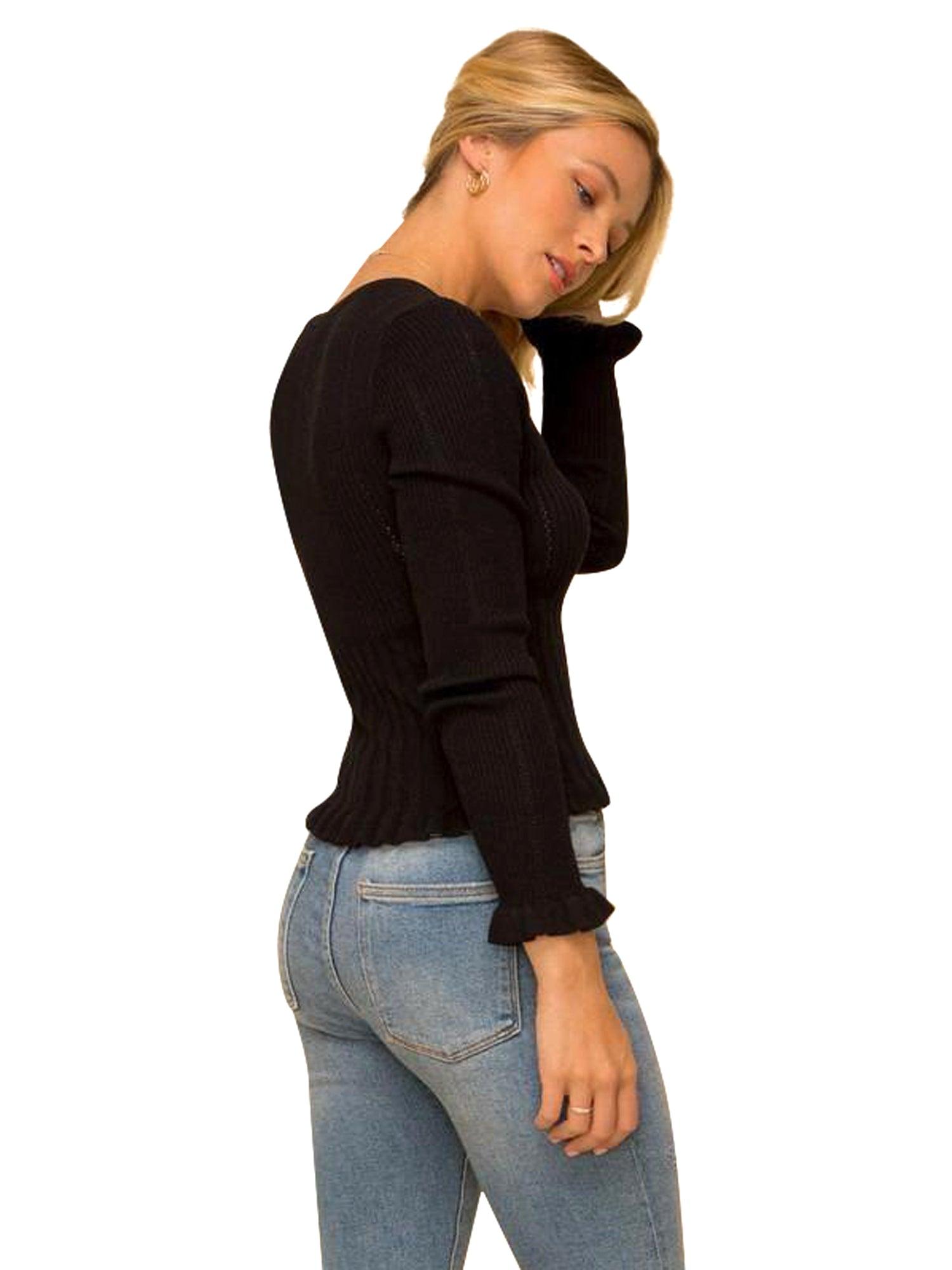 Hem & Thread Frill Edge Sweater Product Image