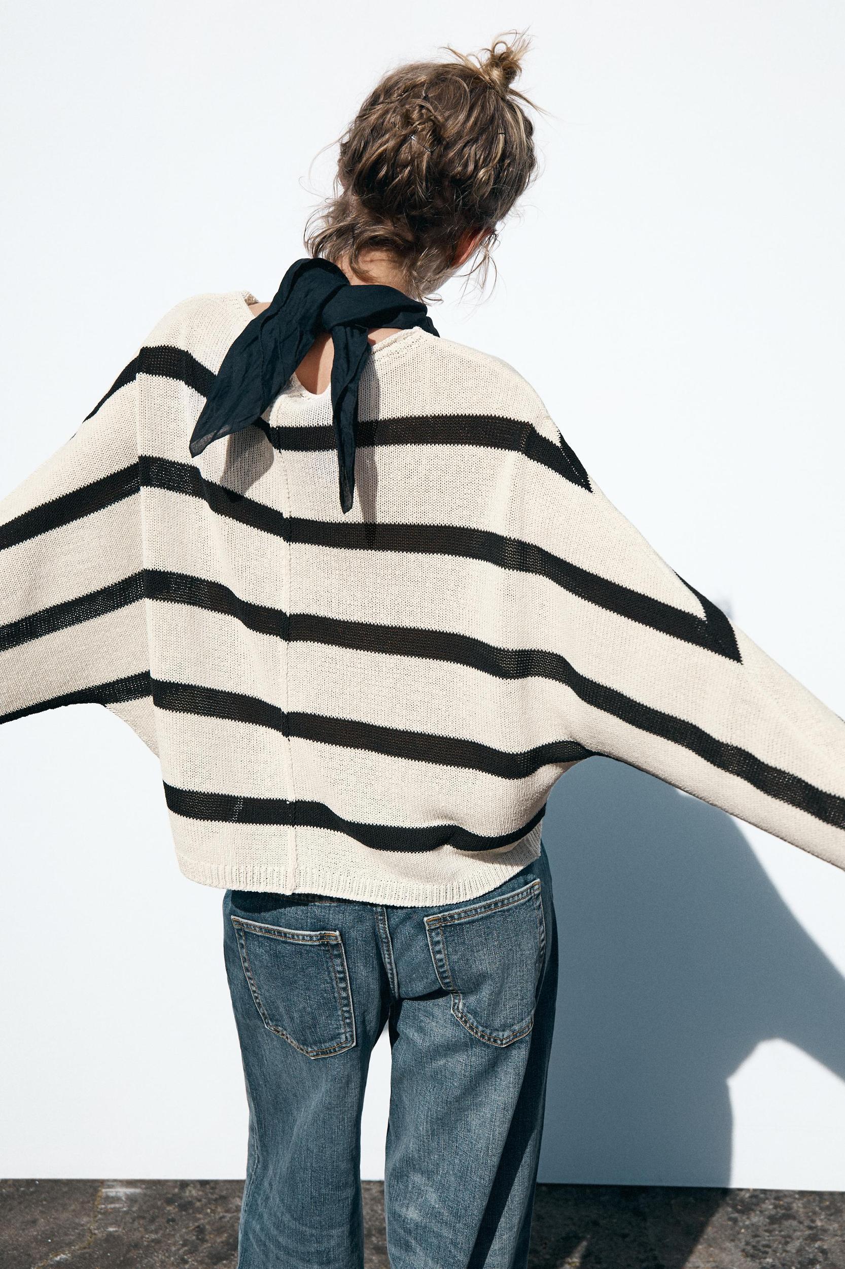 STRIPED KNIT SWEATER Product Image