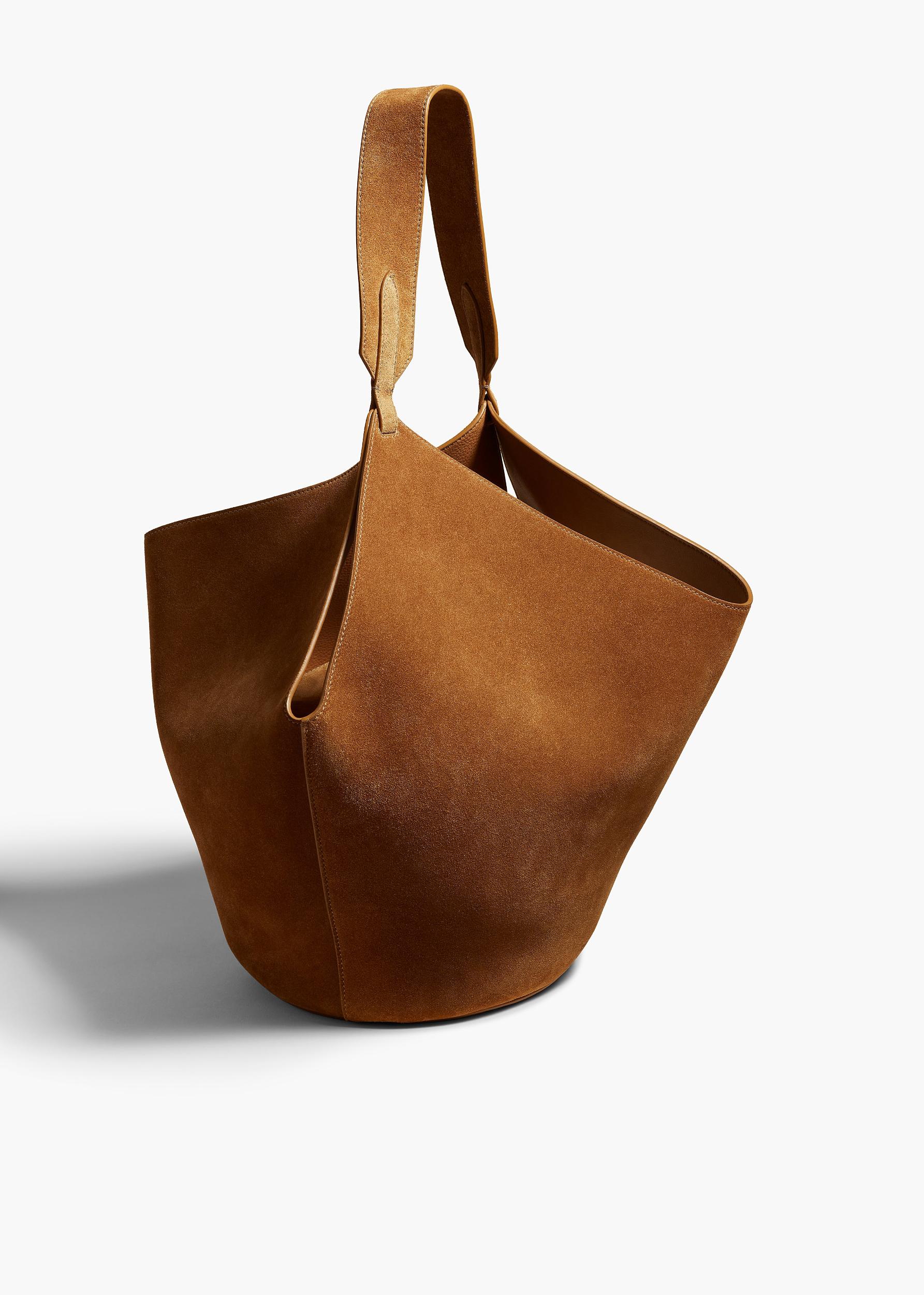 Medium Lotus Tote in Mud Suede Product Image