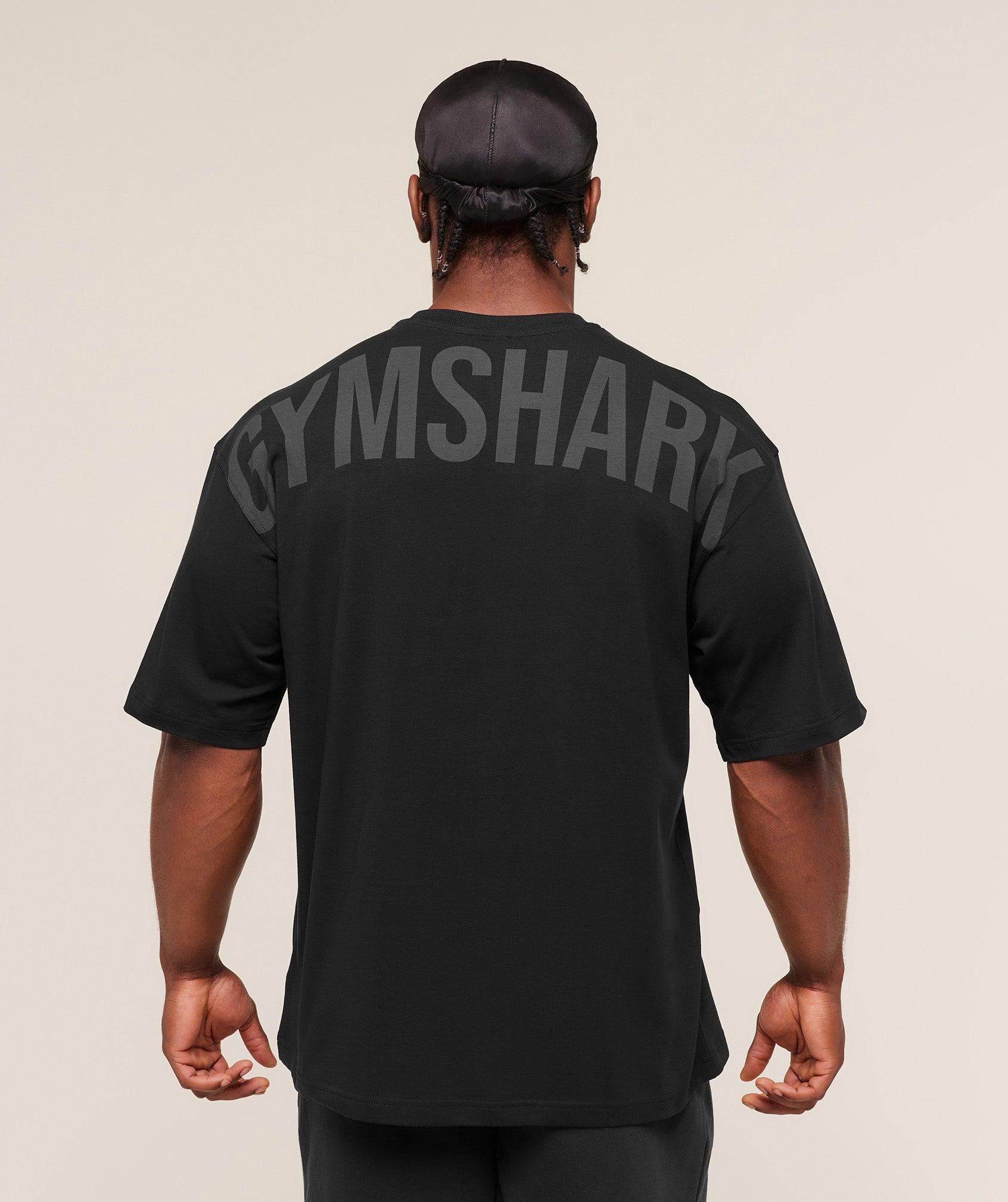 Gymshark Power T-Shirt - Black/Asphalt Grey Male Product Image