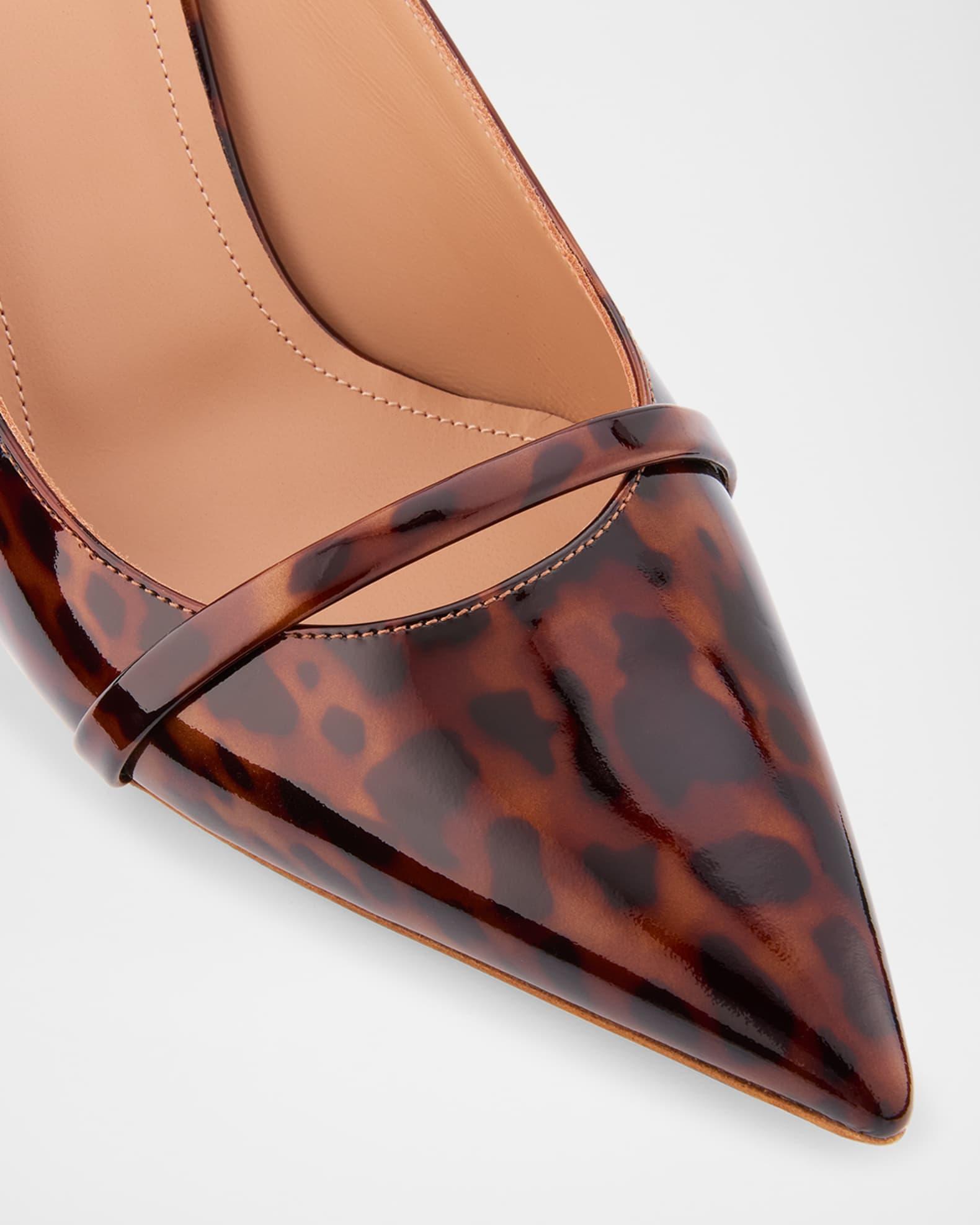 Aurora Leopard Patent Leather Mules Product Image