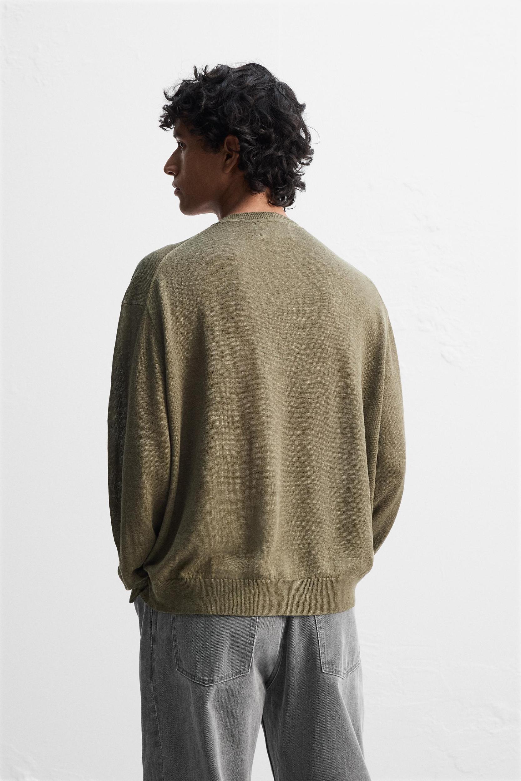 LIGHTWEIGHT 100% LINEN SWEATER Product Image