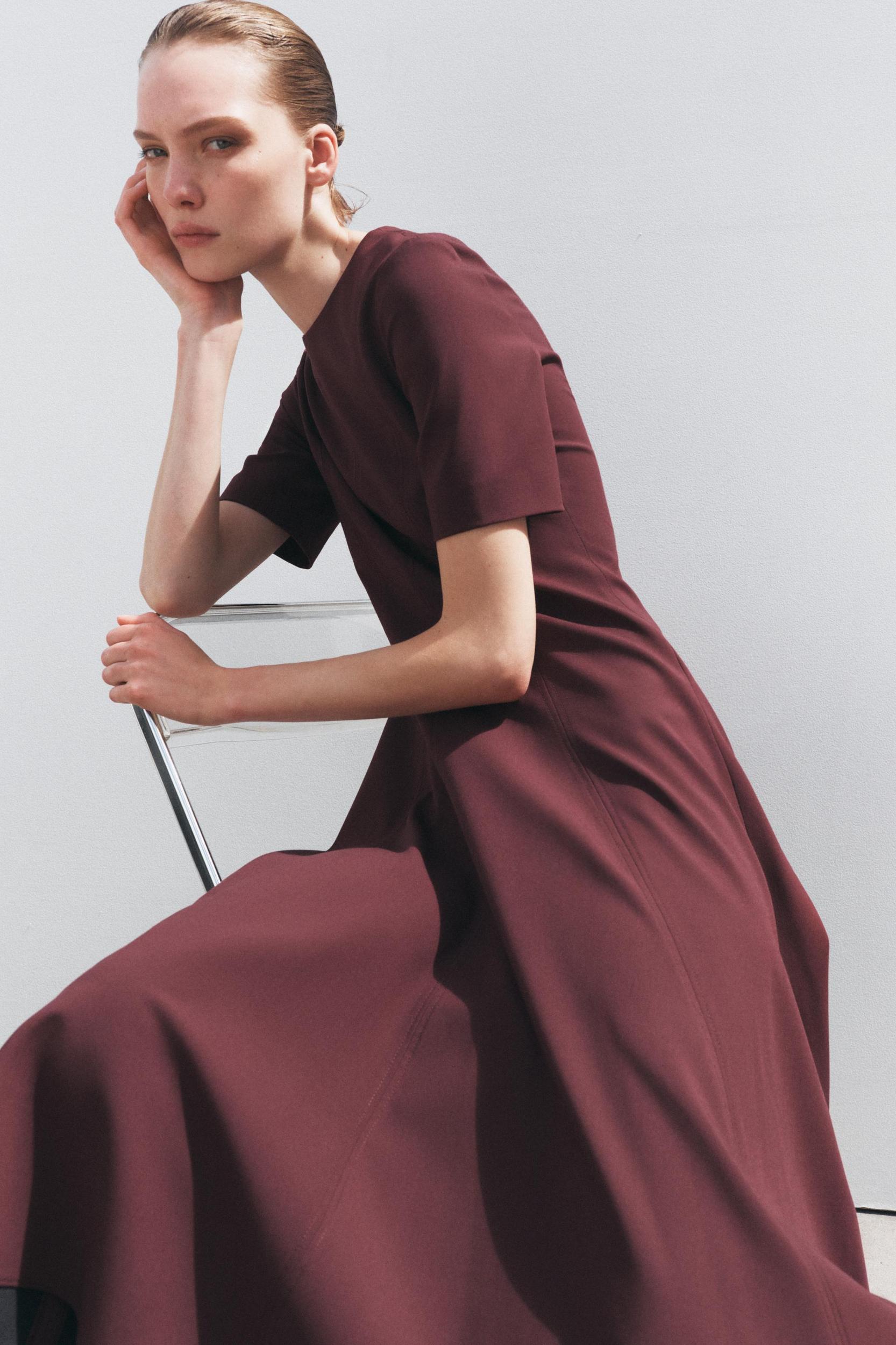 GODETS MIDI DRESS ZW COLLECTION Product Image