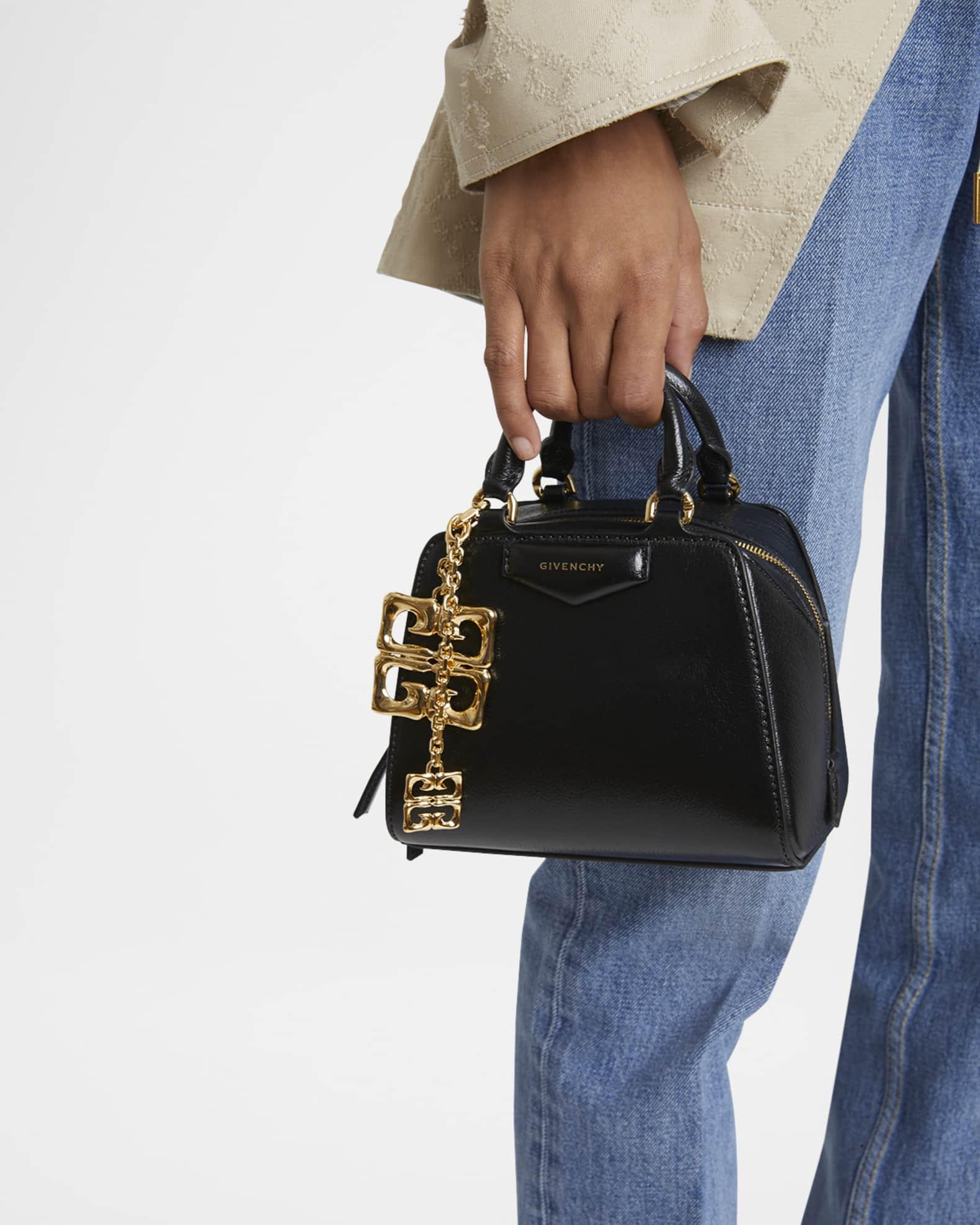 Antigona Nano Cube Top-Handle Bag in Tumbled Leather with 4G Liquid Charm Product Image