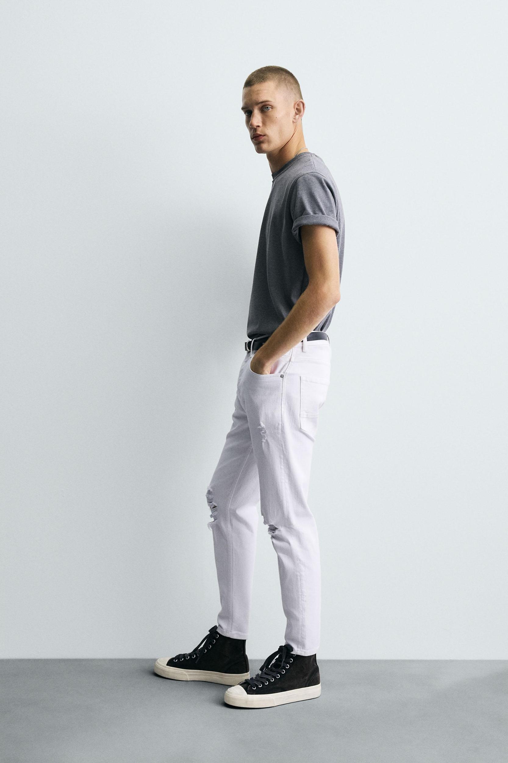 RIPPED SKINNY FIT JEANS Product Image