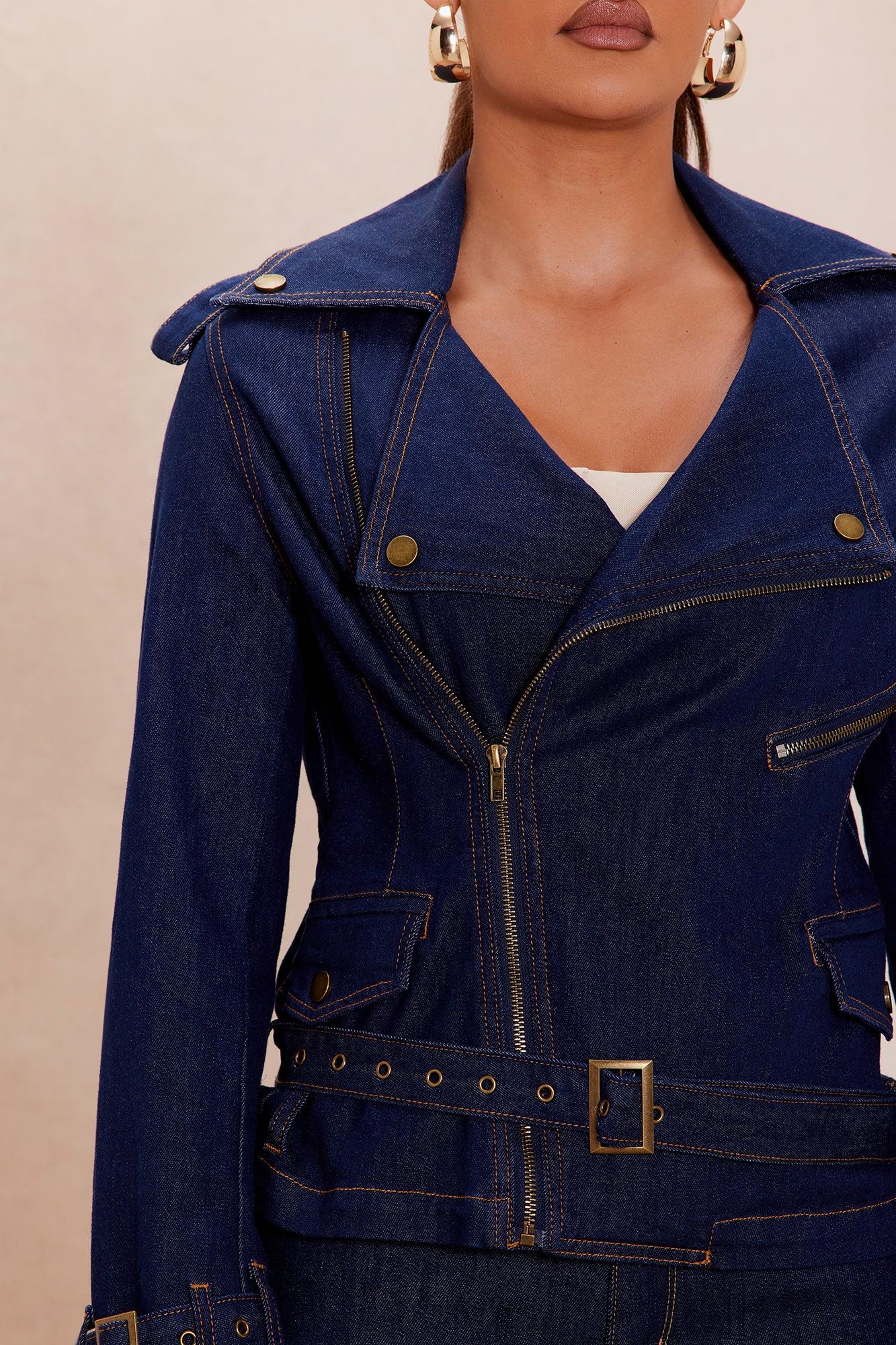 Chelsey Denim Jacket - Dark Wash Product Image