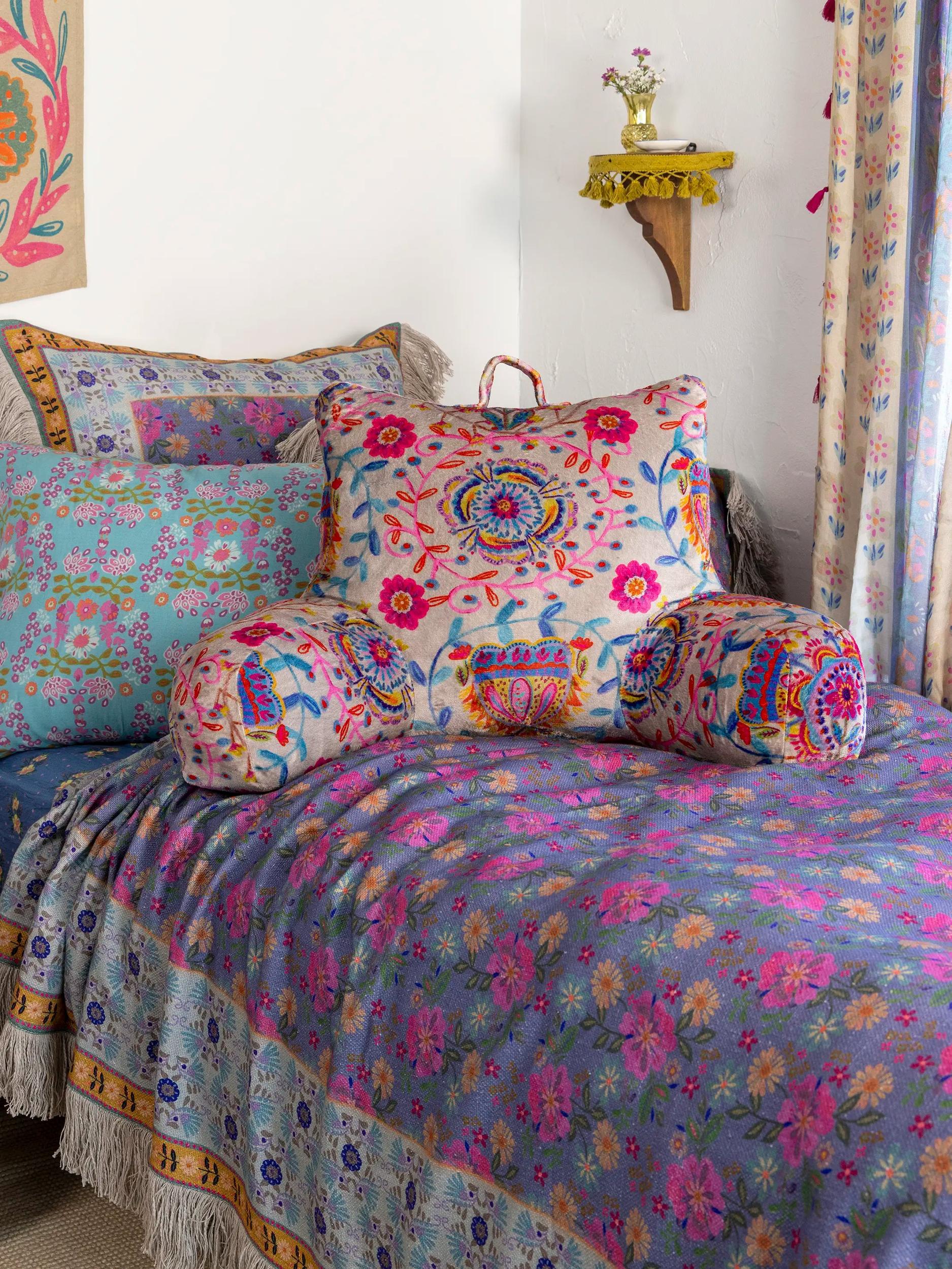 Boho Fringe Bedspread - Meadow Tapestry Product Image