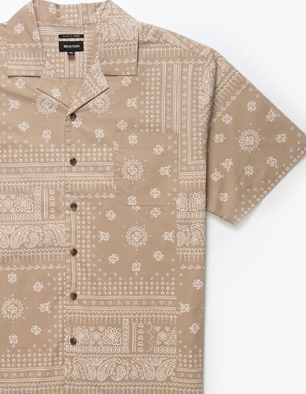 BRIXTON Paisley Bandana Mens Button Up Shirt - SAND Product Image
