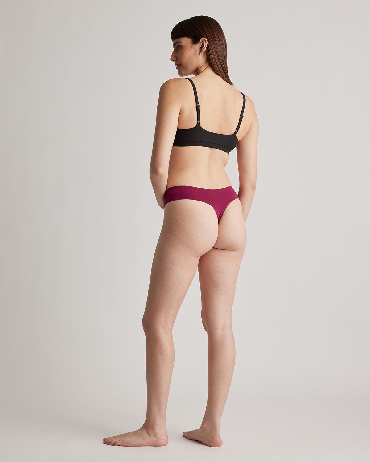 Quince | Women's Invisible Bonded Thong Size XS, Nylon/Spandex Product Image