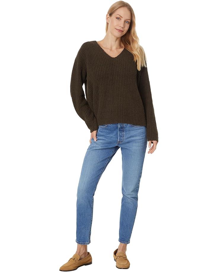 Fine Stretch Jersey Knit Crew Neck Square Top Product Image