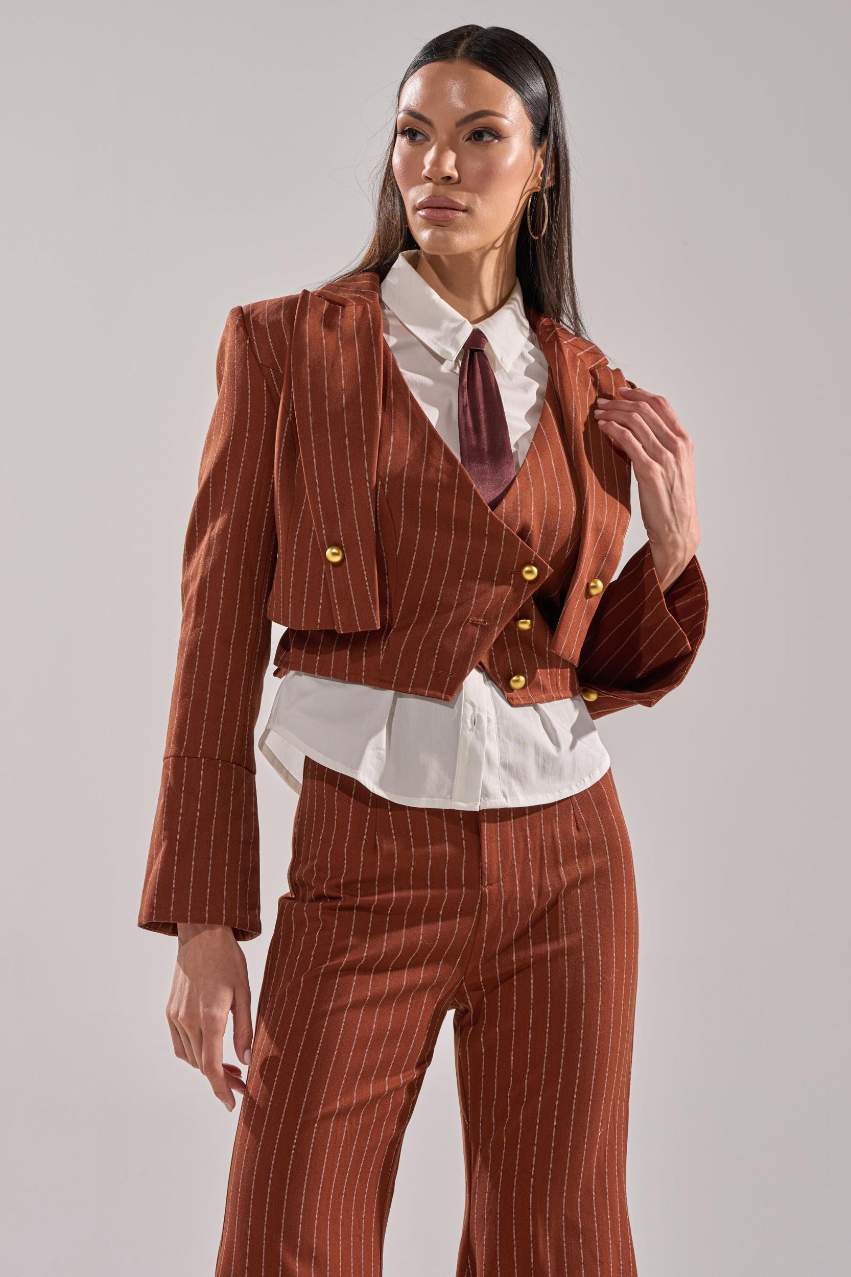 BUSINESS FIRST STRIPE BLAZER Product Image