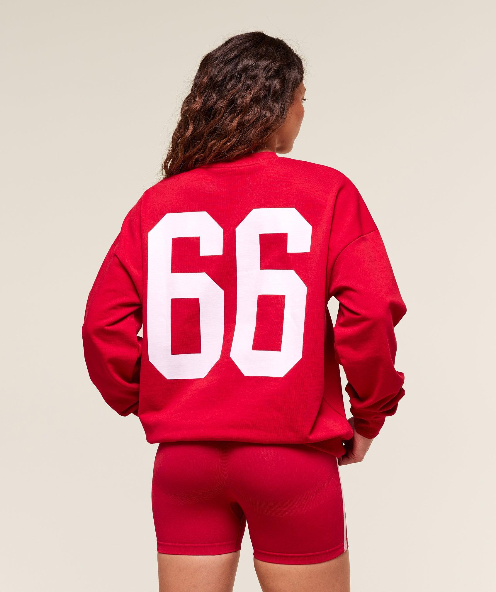 Gymshark Campus Graphic Pullover - Conditioning Red Female Product Image