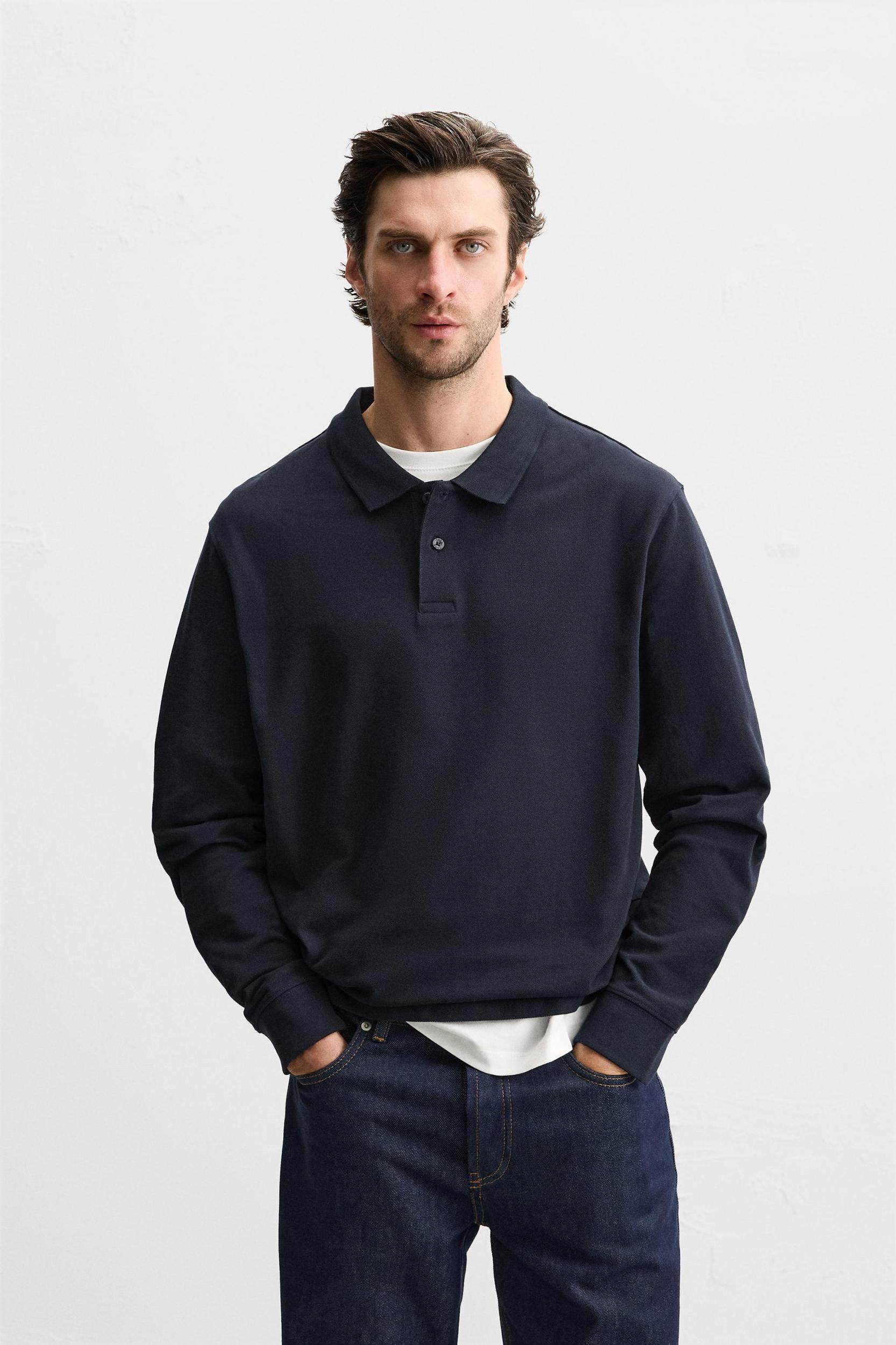 PIQUÉ TEXTURED POLO SHIRT Product Image