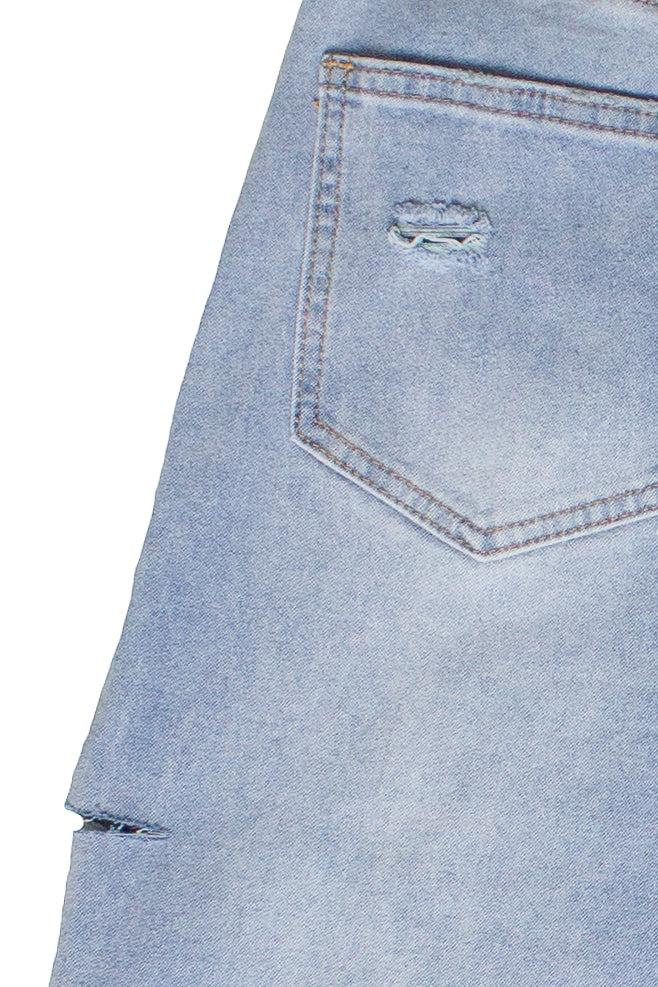 Slashed Wide Leg Jeans Product Image