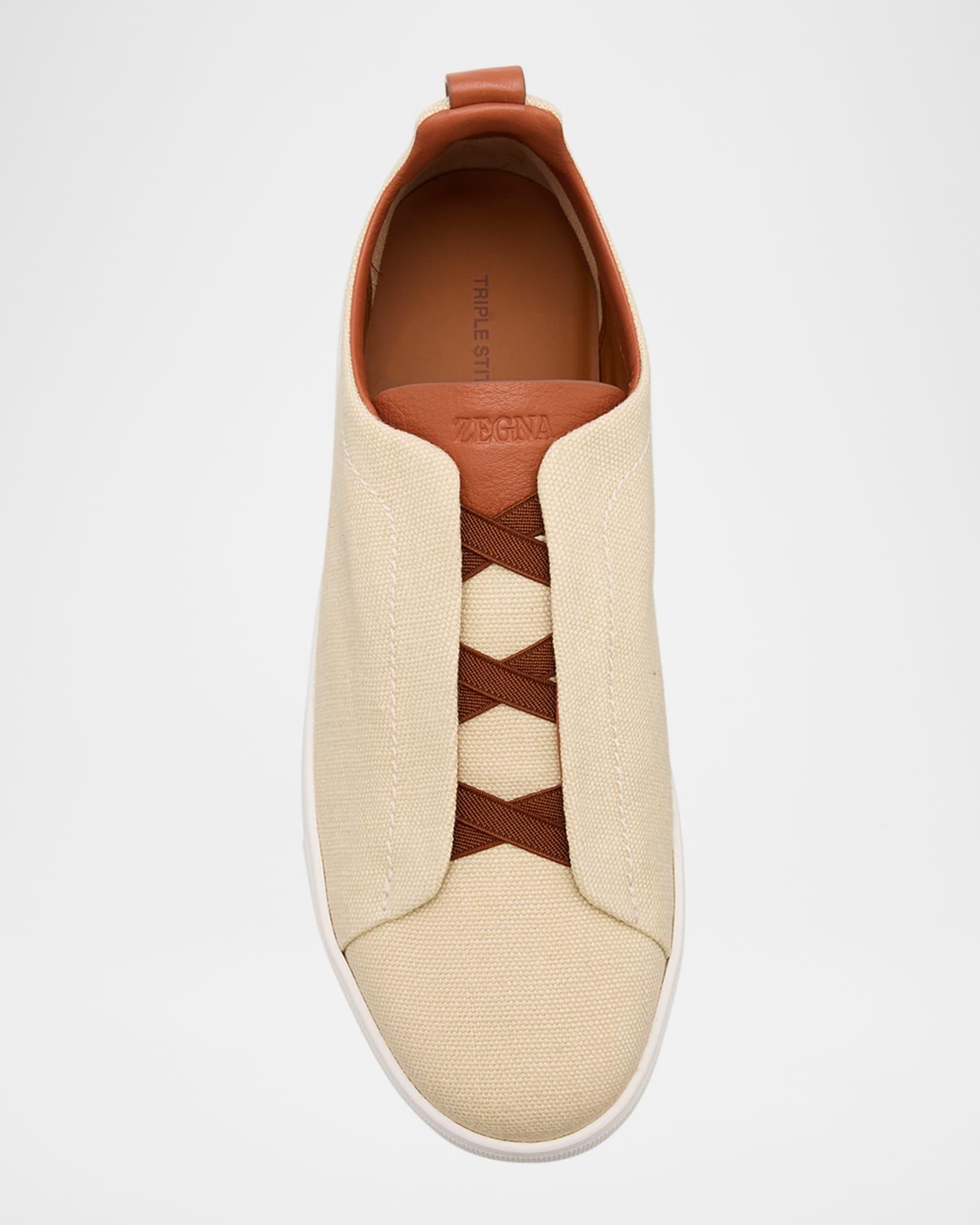 Men's Triple Stitch Linen Slip-On Sneakers Product Image