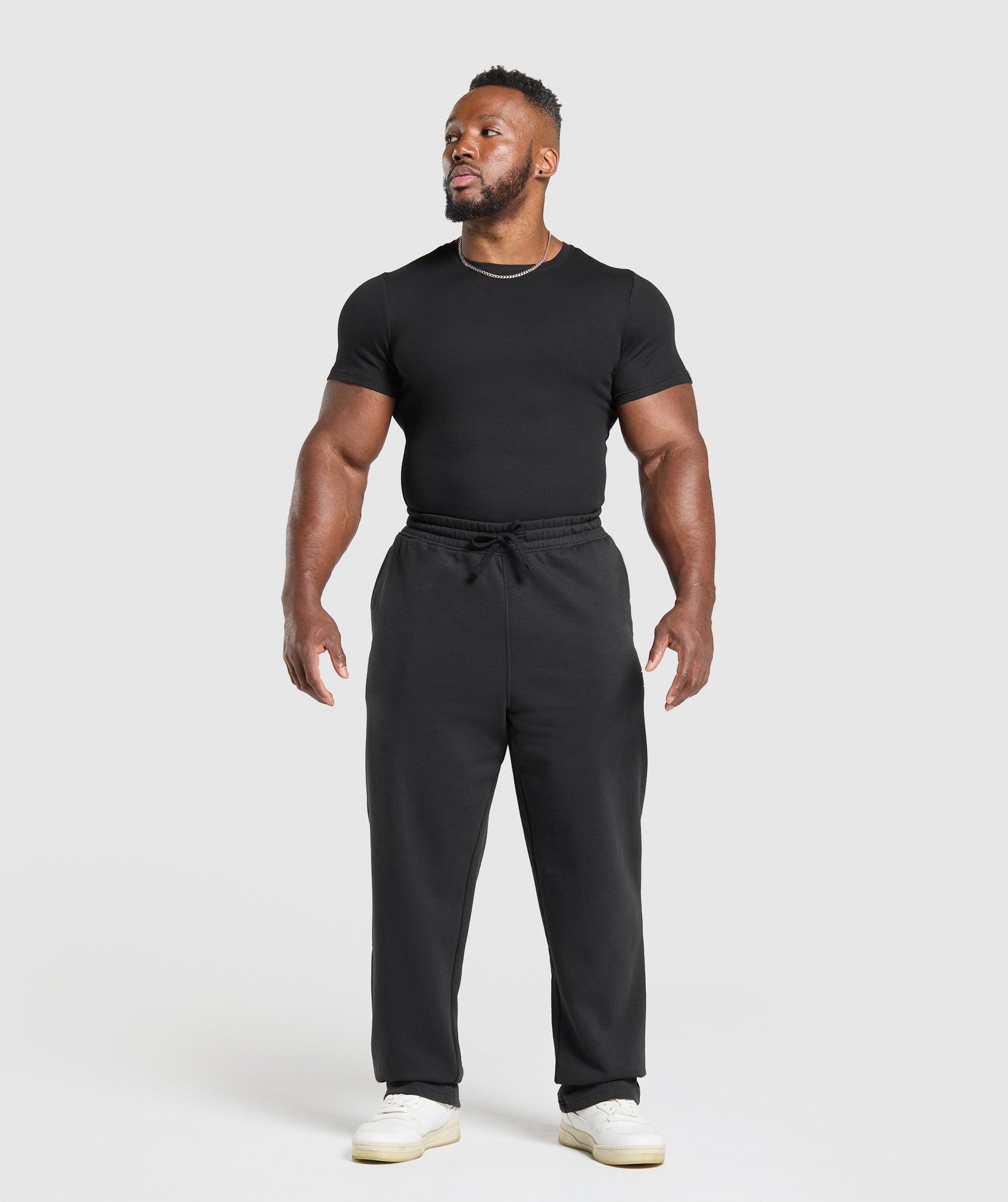 Gymshark Ribbed T-Shirt - Black Male Product Image