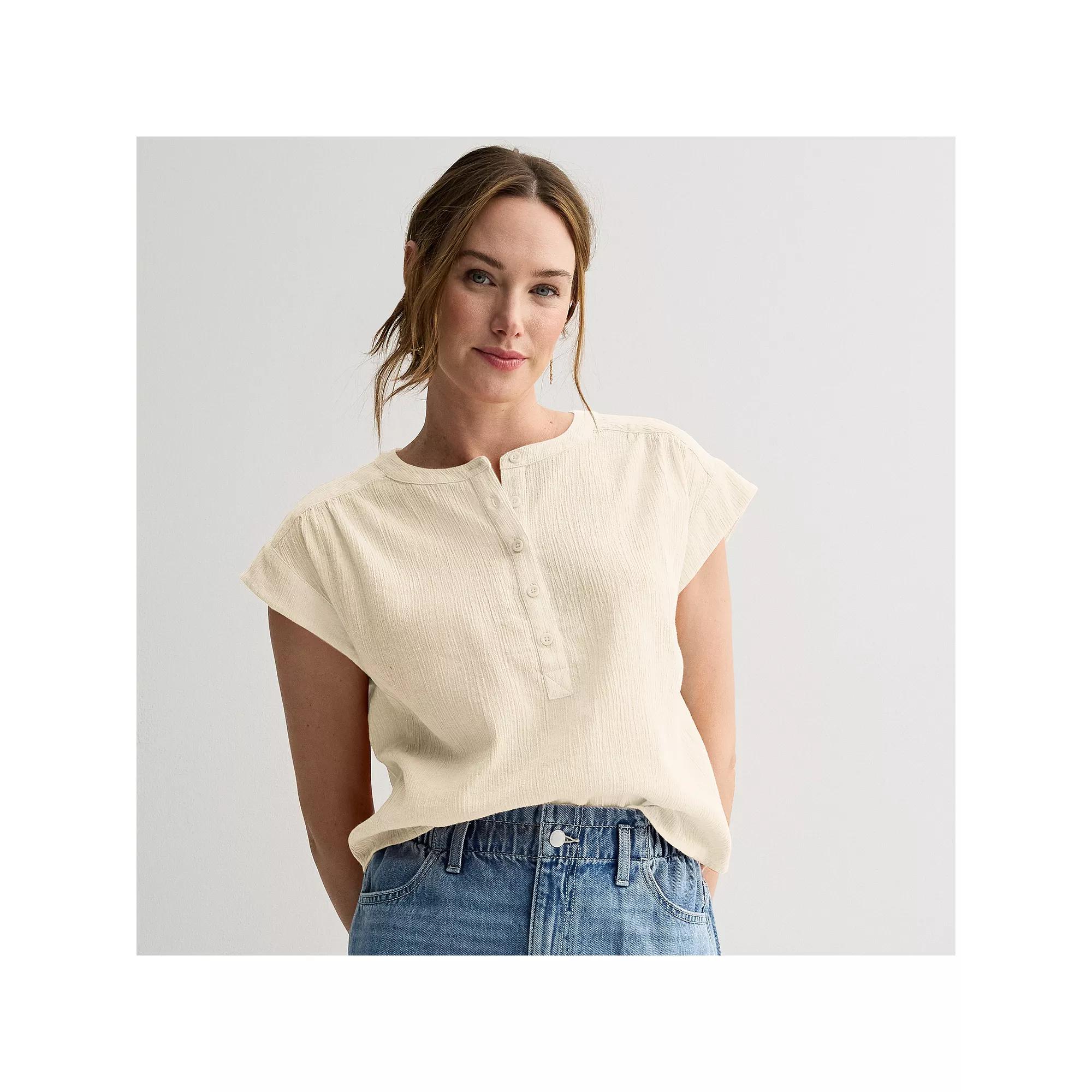 Women's Sonoma Goods For Life® Dolman Sleeve Popover Top, Size: Large, Riviera Brown Product Image